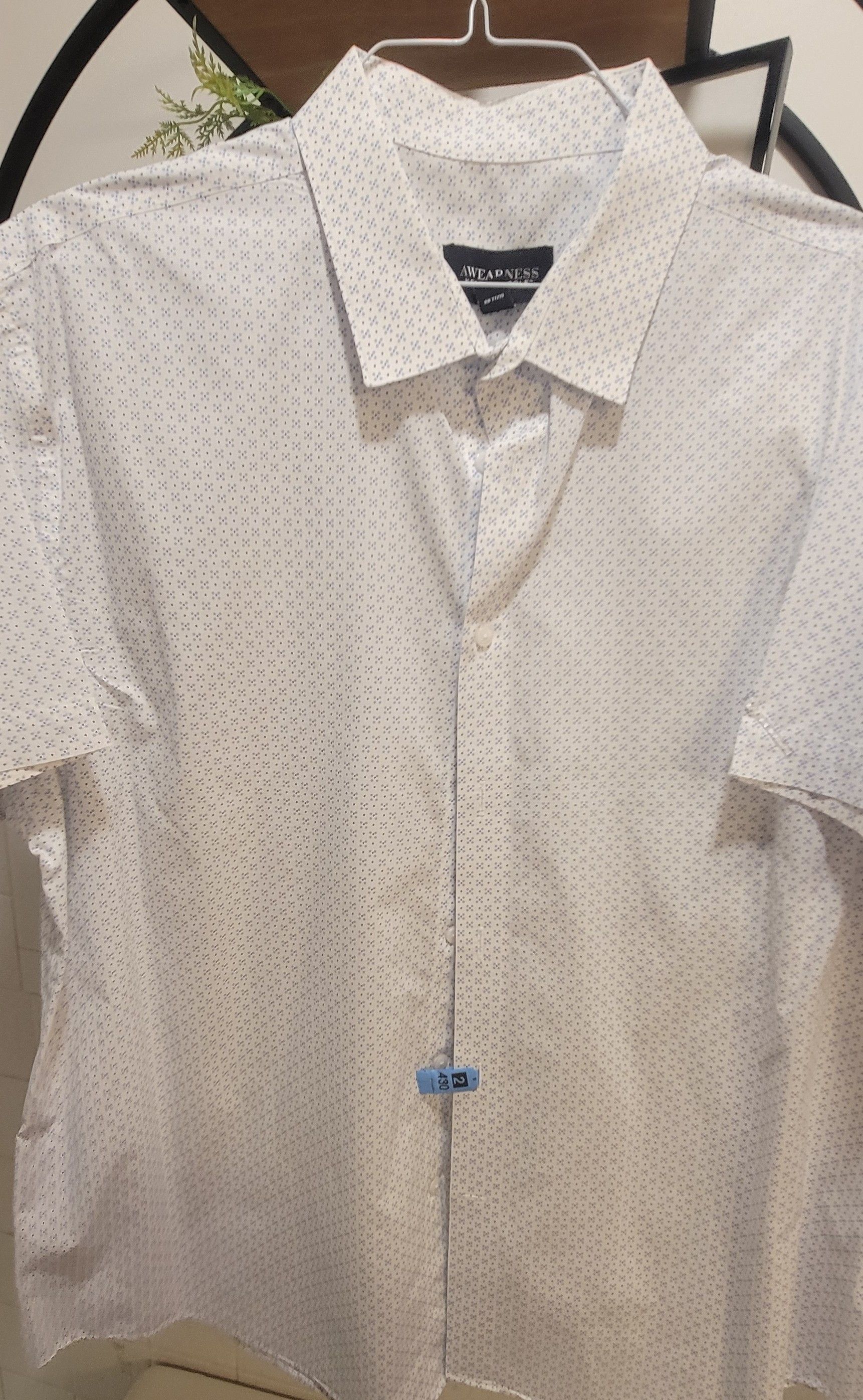 Kenneth Cole Kenneth Cole White Short-Sleeve Dot Print Size US XXL / EU 58 / 5 - 1 Preview