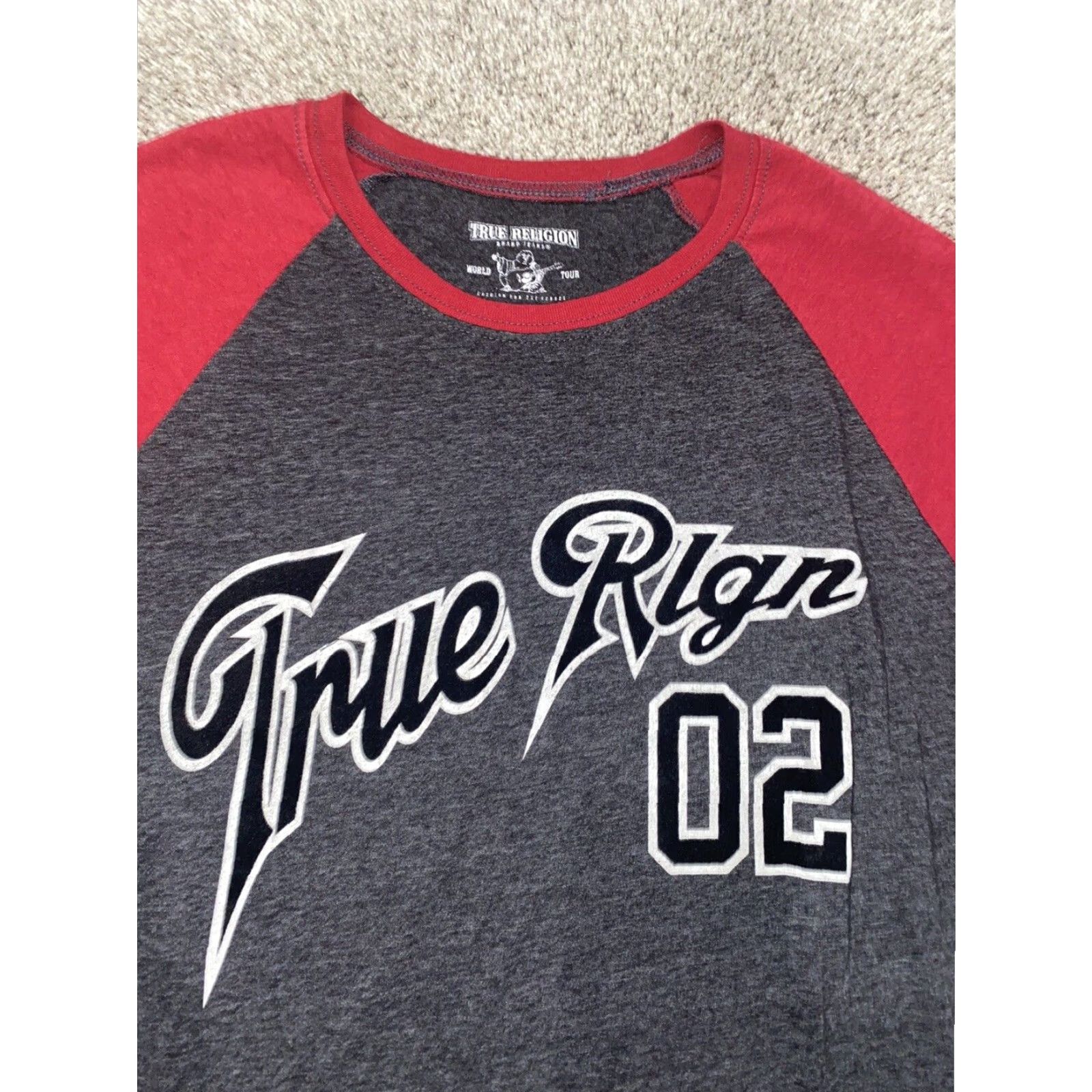 True Religion True Religion Gray/Red T Shirt Mens Large Size US L / EU 52-54 / 3 - 3 Thumbnail