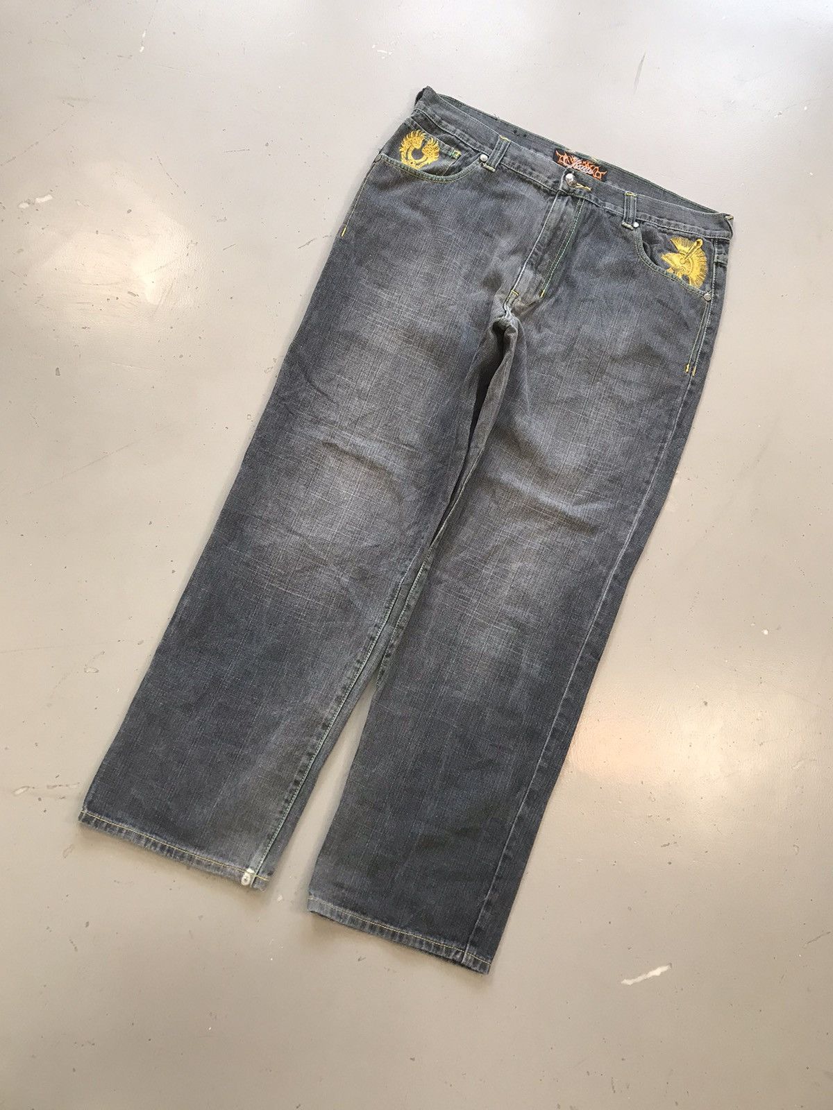 JNCO × Southpole × Vintage Vintage jinzu thread embroidered straight fit denim Size US 38 / EU 54 - 3 Thumbnail