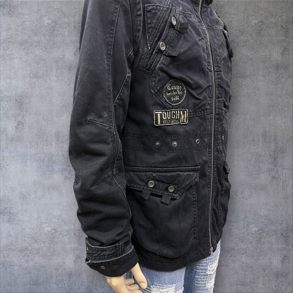 ROCKSMITH 🔥Grunge🔥Vintage Tough Jeansmith Rock & Roll Canvas Jacket Size US M / EU 48-50 / 2 - 7 Thumbnail