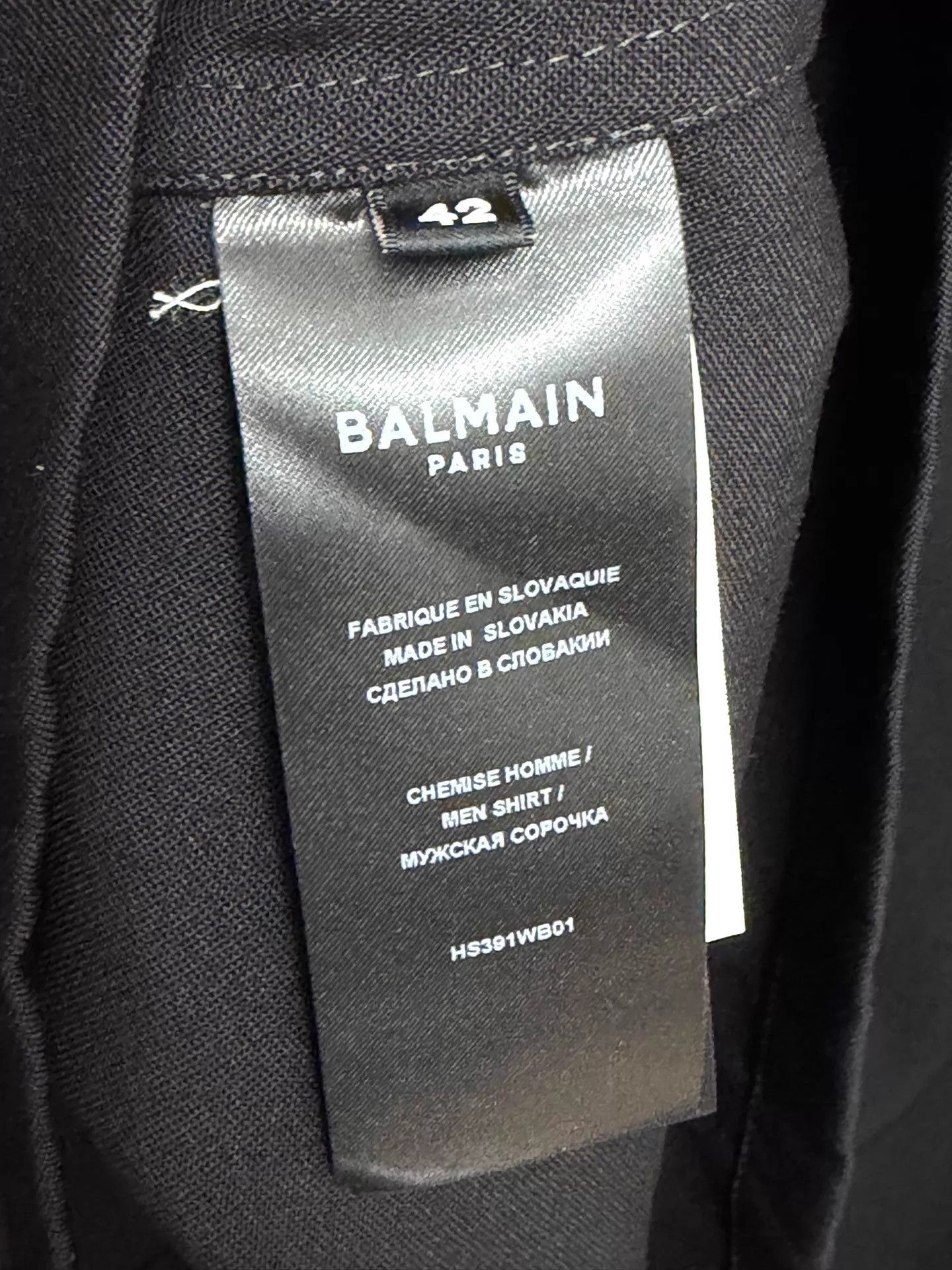 Balmain Balmain Oversize Wool-Blend Long-Sleeve Shirt/Jacket 42 Size US L / EU 52-54 / 3 - 7 Thumbnail