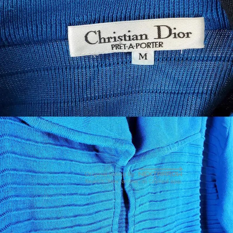 Dior Dior Blue Cotton Striped Cropped Cardigan . Size M / US 6-8 / IT 42-44 - 7 Thumbnail