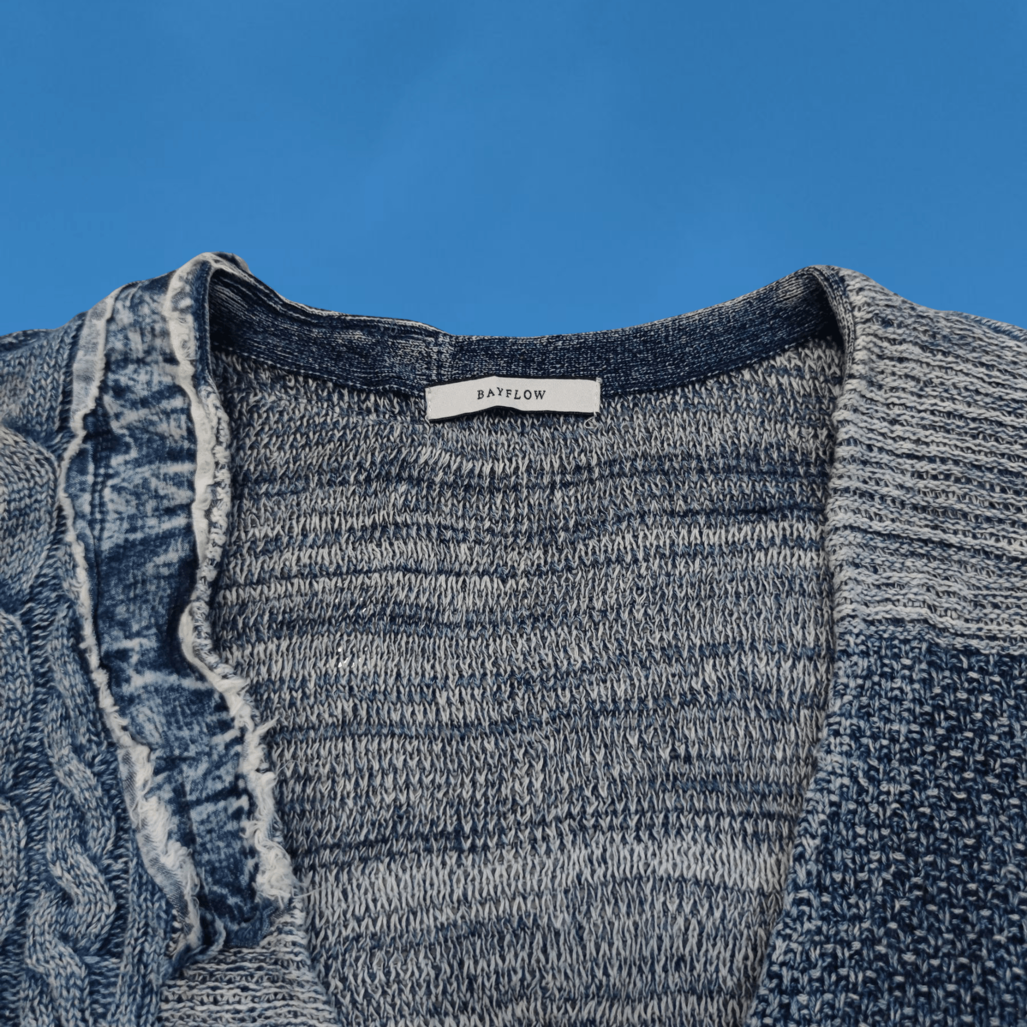 Japanese Brand Japanese Brand Bayflow Patchwork Grunge Style Cardigan Knit Size US M / EU 48-50 / 2 - 8 Thumbnail