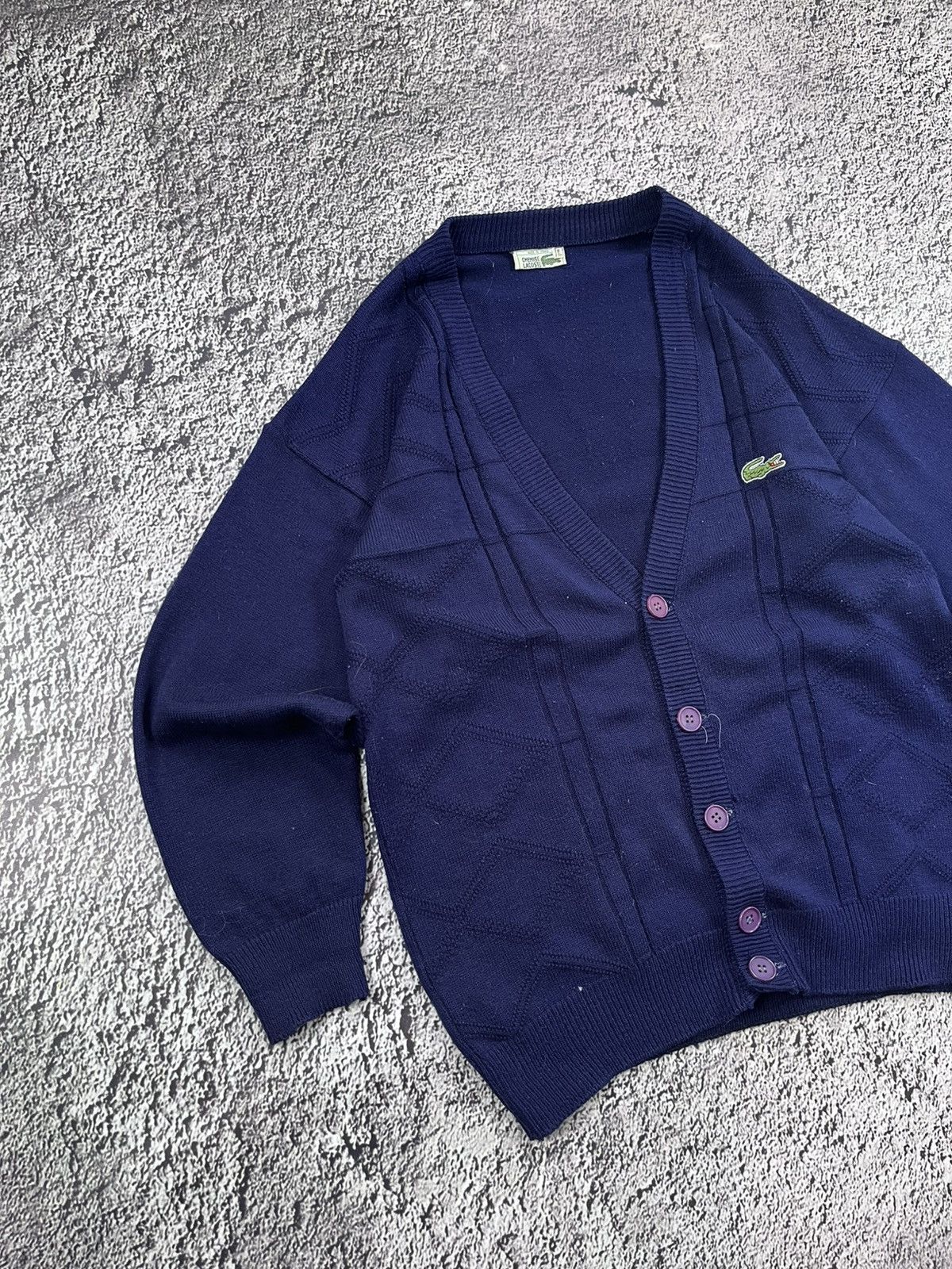 Lacoste Chemise Lacoste Vintage 90s Knit Cardigan Size US L / EU 52-54 / 3 - 2 Thumbnail