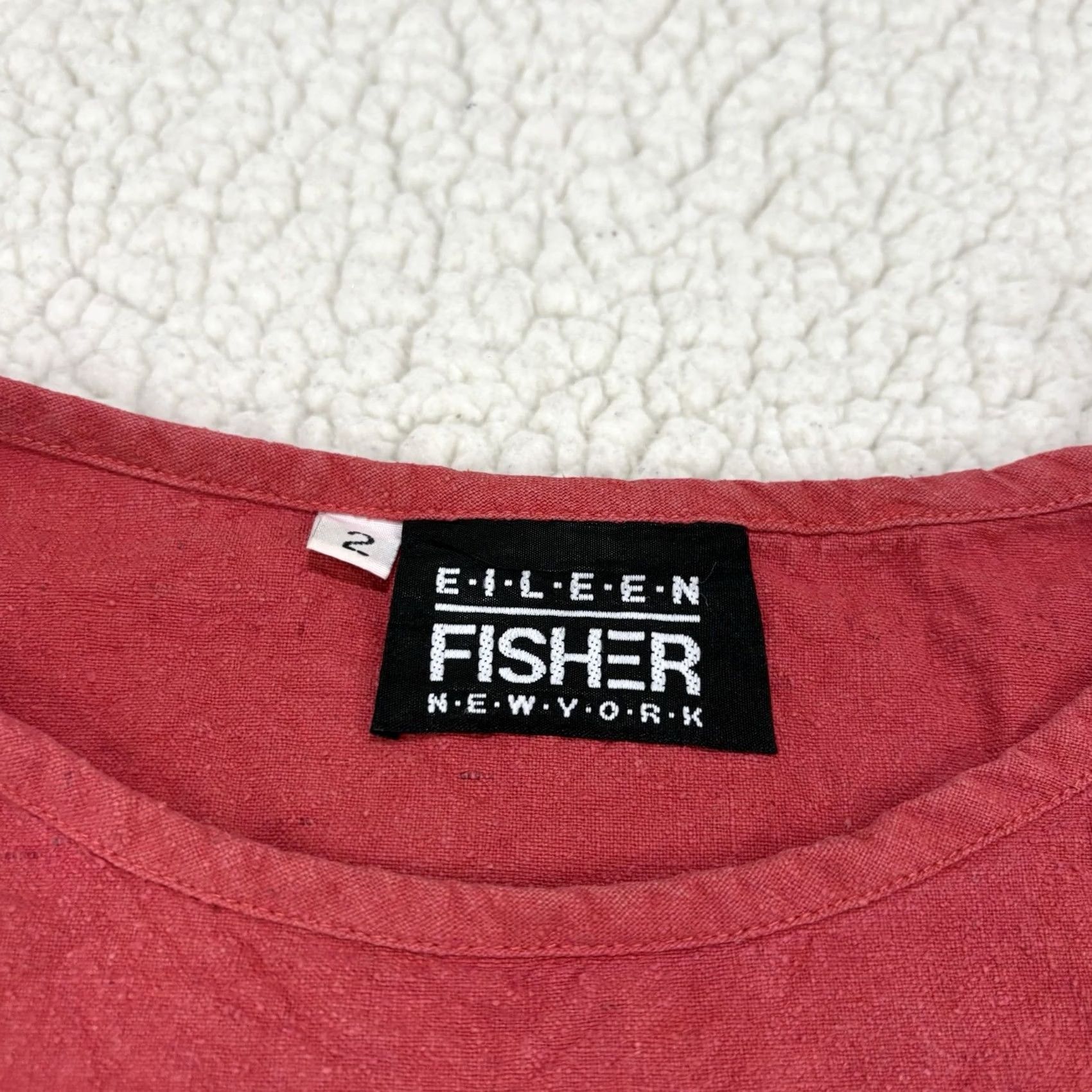 Eileen Fisher VINTAGE Eileen Fisher 100% Silk Blouse & Skirt Set 2pc Berry Salmon Size 2 READ boost Size XS / US 0-2 / IT 36-38 - 3 Thumbnail