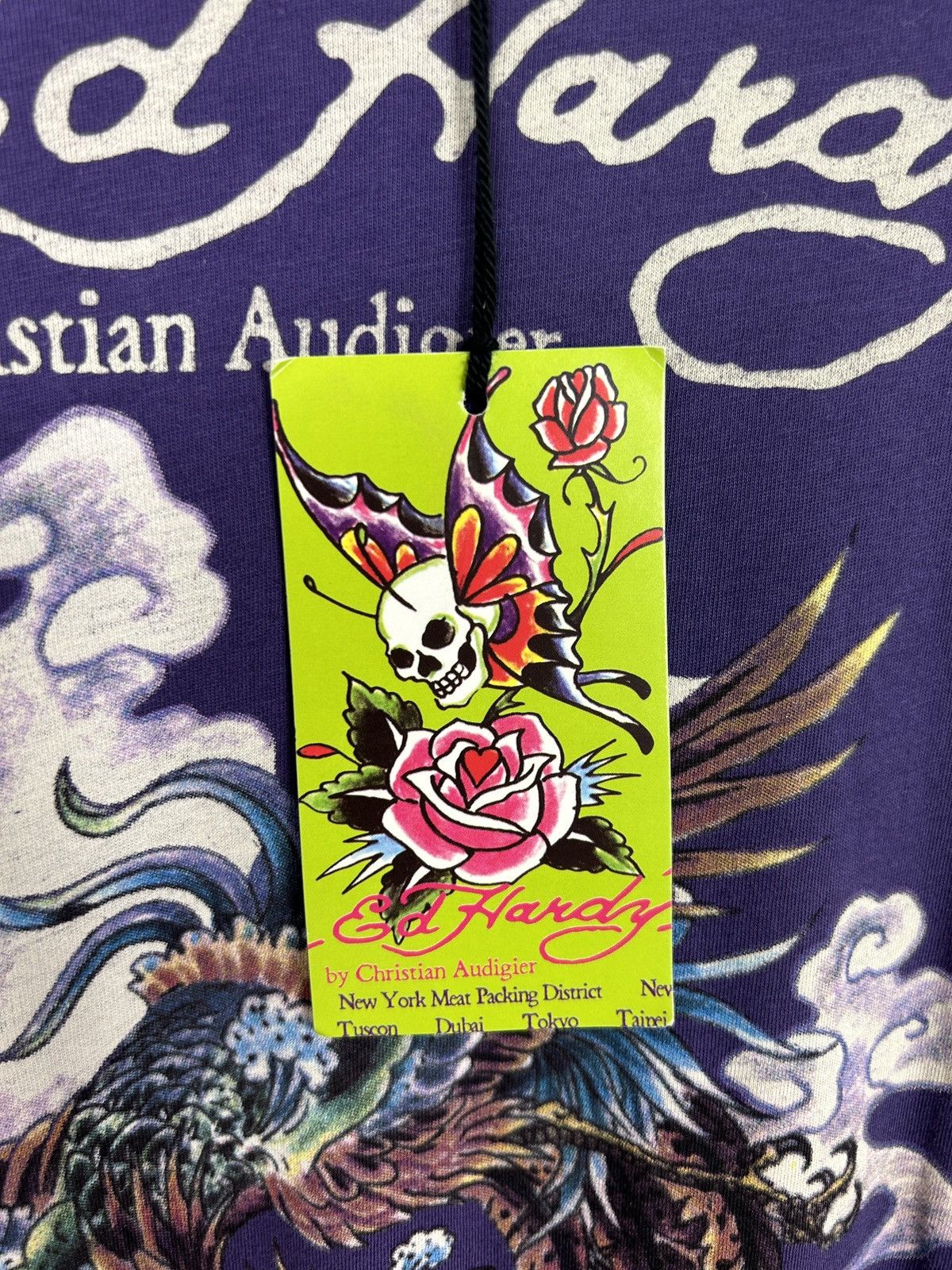 Christian Audigier BNWT Vintage Ed Hardy By Audigier Peacock Long Sleeve Top S Size S / US 4 / IT 40 - 3 Thumbnail