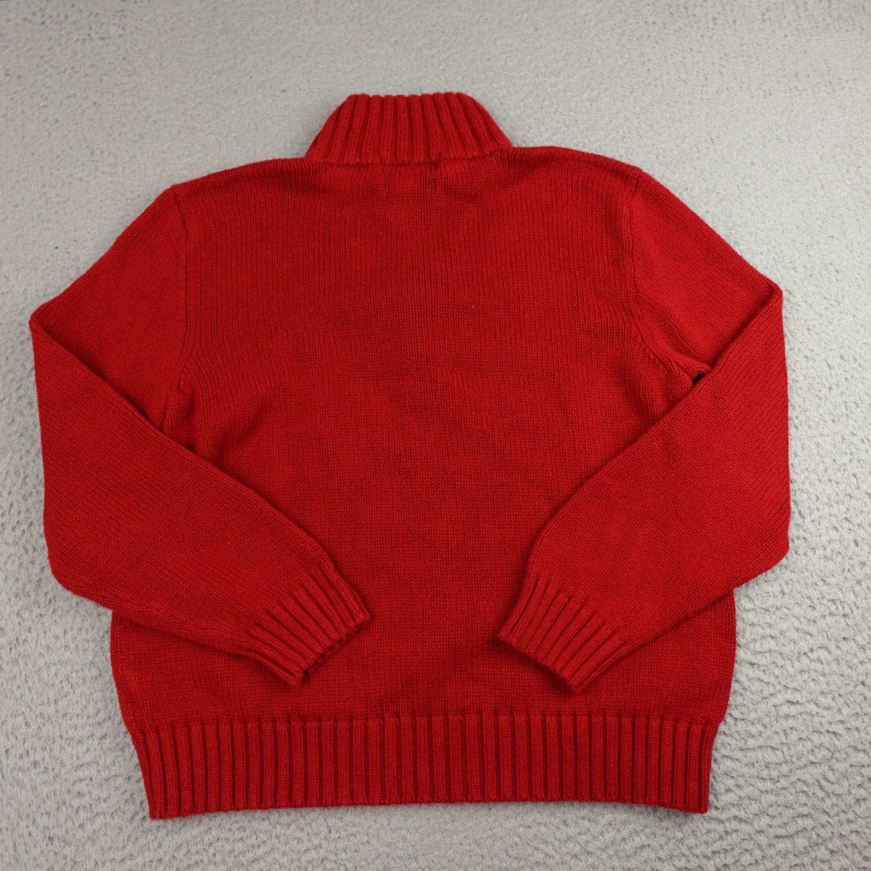 Polo Ralph Lauren VINTAGE Polo Ralph Lauren Sweater Mens XL Red 1/4 Zip Knit Pullover 90s Classic Preppy Size US XL / EU 56 / 4 - 7 Thumbnail