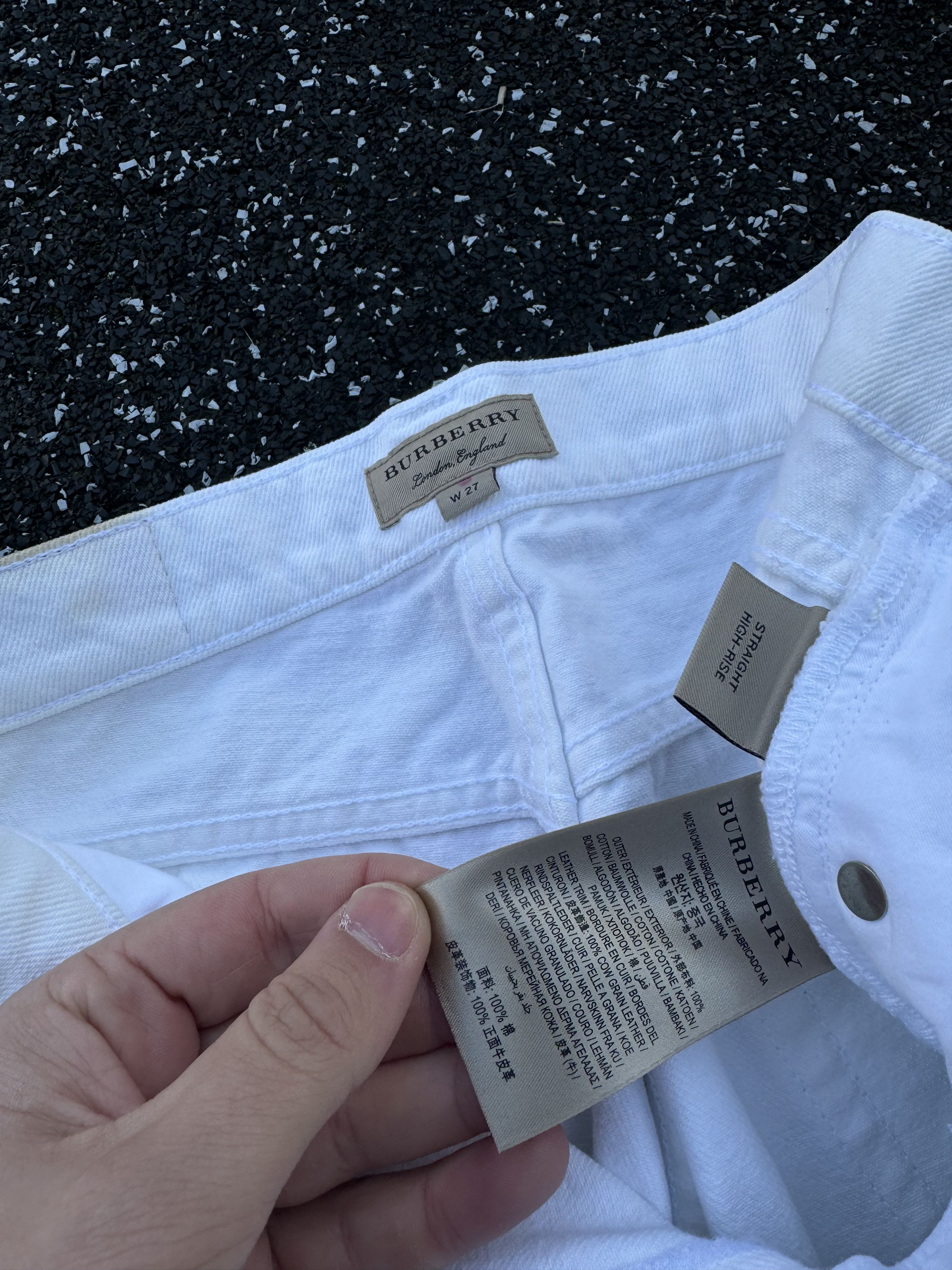 Burberry Burberry Rare Printed White Jeans Size 27" / US 4 / IT 40 - 8 Thumbnail