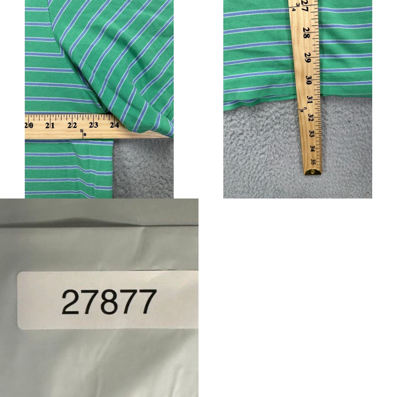 Vineyard Vines Vineyard Vines Shirt Mens XL Green Striped Mercerized Cotton Polo Rugby Size US XL / EU 56 / 4 - 8 Thumbnail