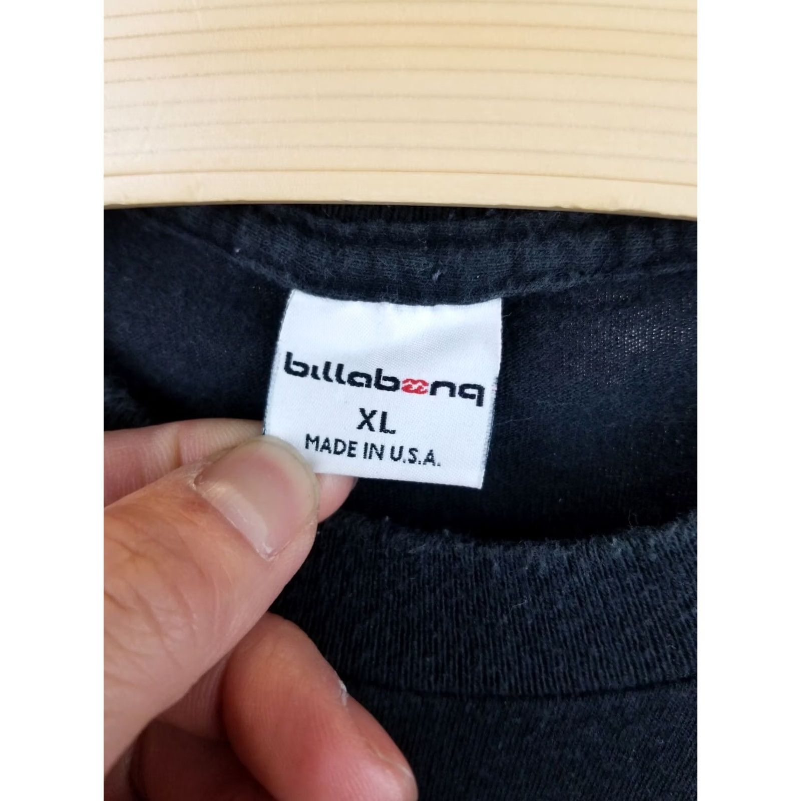 Billabong VINTAGE Billabong Surf Surfing Snowboard Single Stitch Black T-Shirt XL Mens Short Sleeve Round Neck Cotton Jersey 90s Retro USA Size US XL / EU 56 / 4 - 5 Thumbnail