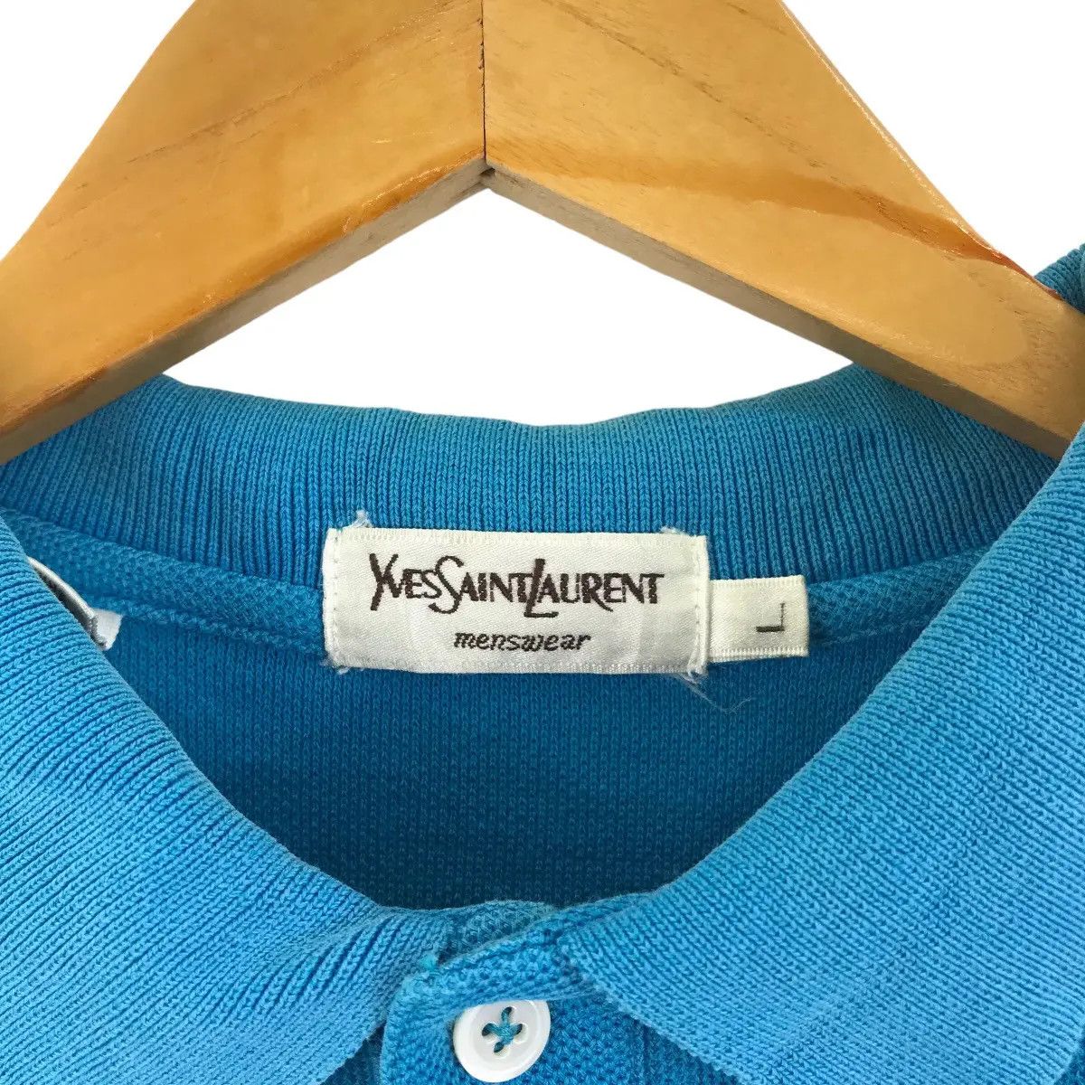 Yves Saint Laurent Vintage YSL Yves SAINT LAURENT Paris Blue Polo Tee Shirt Size US L / EU 52-54 / 3 - 4 Thumbnail