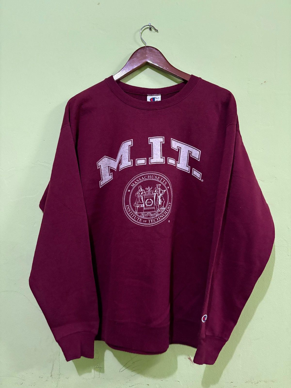 Champion × Vintage Vintage 90's Champion Sweatshirt M.I.T Design Size US M / EU 48-50 / 2 - 1 Thumbnail