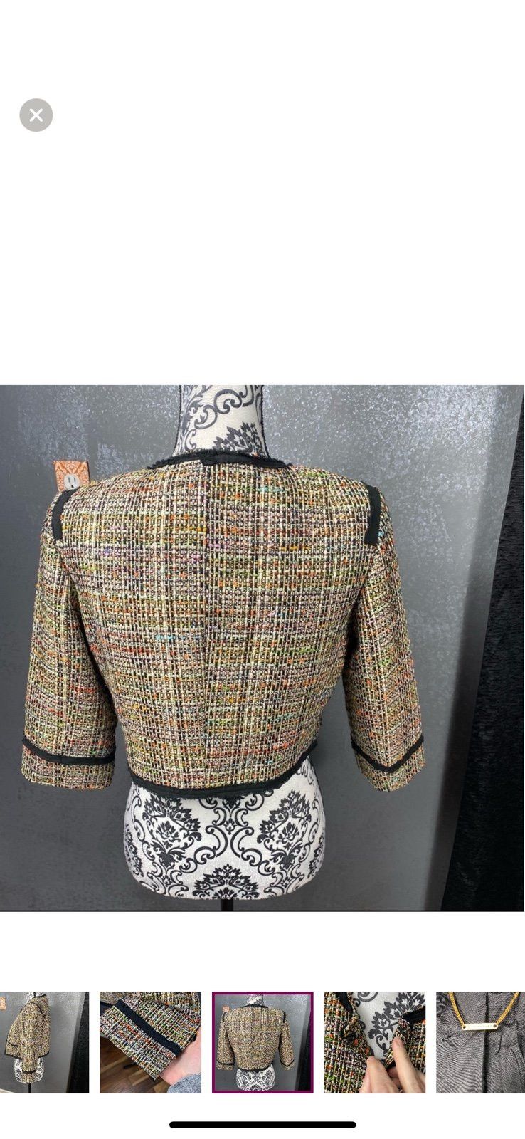 Trina Turk Trina Turk textured metallic evening work jacket blazer. B Size XS / US 0-2 / IT 36-38 - 7 Thumbnail