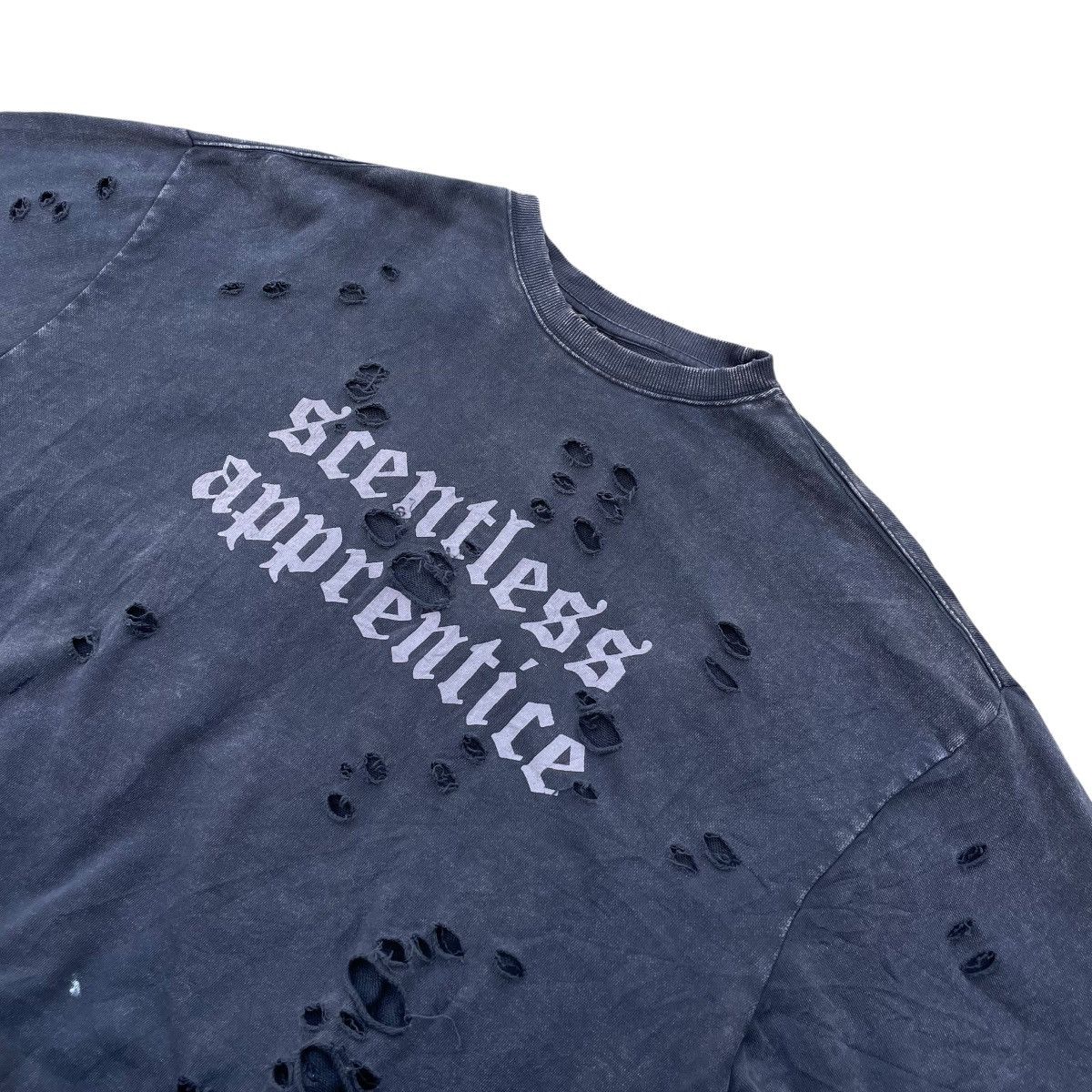 Number (N)ine 🇯🇵 HALHAM SCENTLESS APPRENTICE NIRVANA DESTROYED TSHIRT Size US XL / EU 56 / 4 - 7 Thumbnail