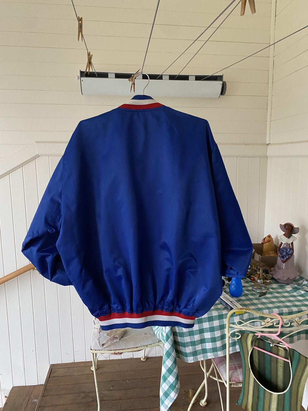 NBA × Vintage New Jersey Nets Hardwood Classic Majestic Satin Jacket Size US XXL / EU 58 / 5 - 4 Thumbnail