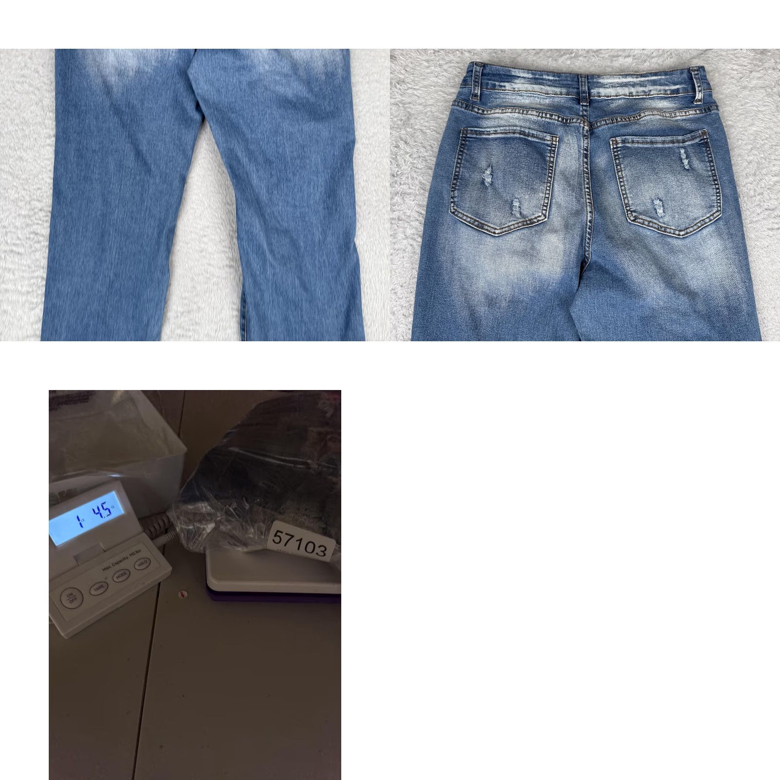 Vintage VINTAGE? No — Straight Jeans Womens XL Blue Med Wash Mid Rise Patchwork Distressed 29x30 Size 40" / US 18 - 10 Thumbnail