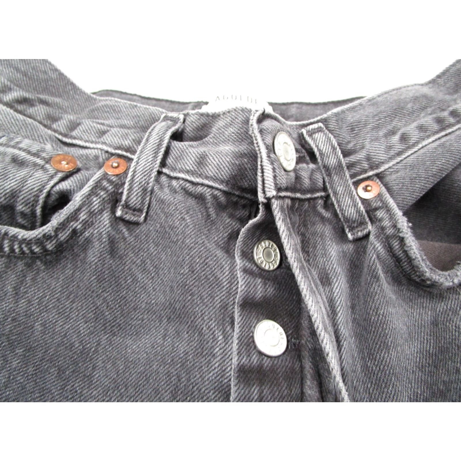 Agolde AGOLDE Jeans Women 25 Black 90s Mid Rise Straight Leg Denim Pants Size 25x28-Inch Cotton Womens Size 42" / US 20 - 5 Thumbnail