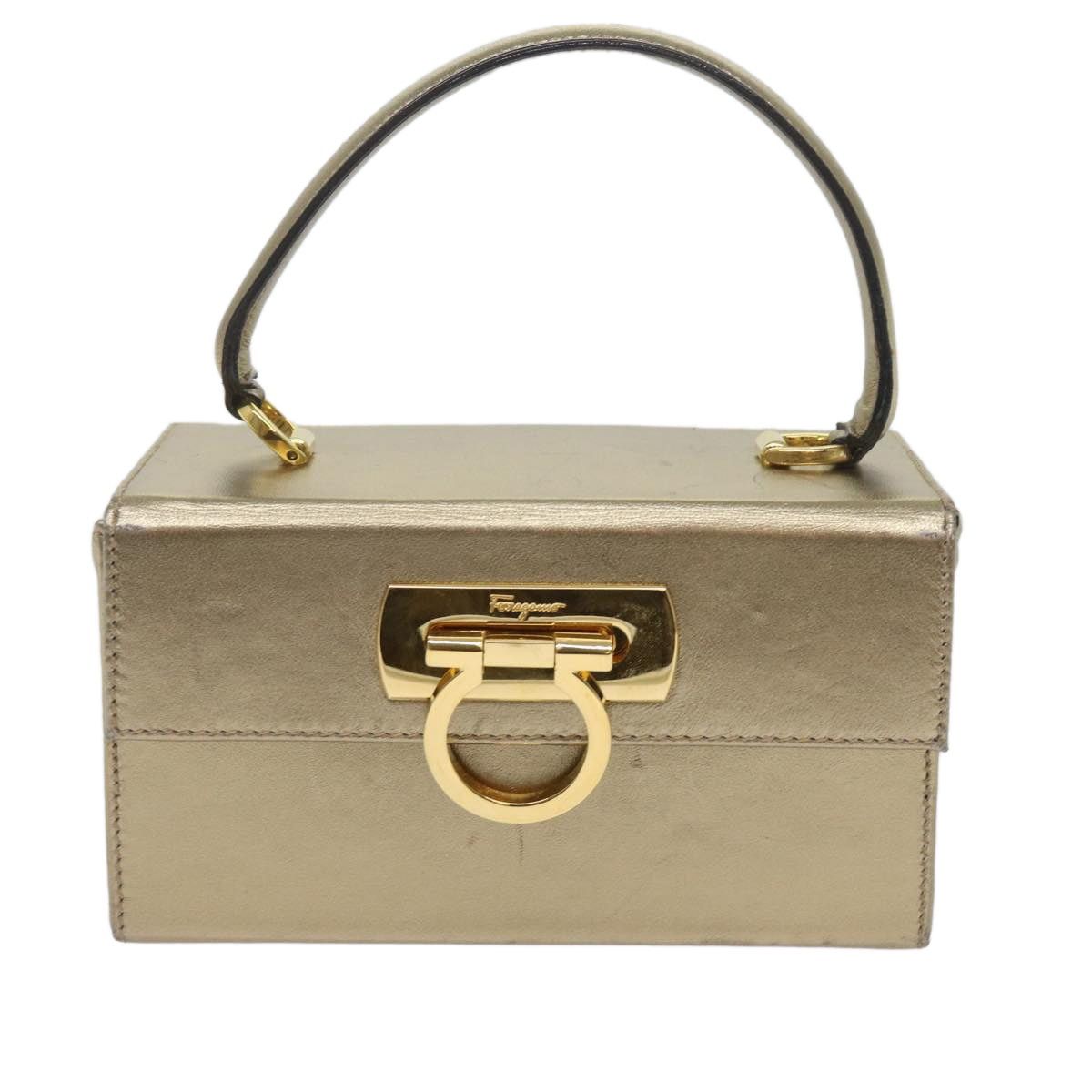 Salvatore Ferragamo Salvatore Ferragamo Gancini Hand Bag Leather Gold Tone Size ONE SIZE - 2 Thumbnail