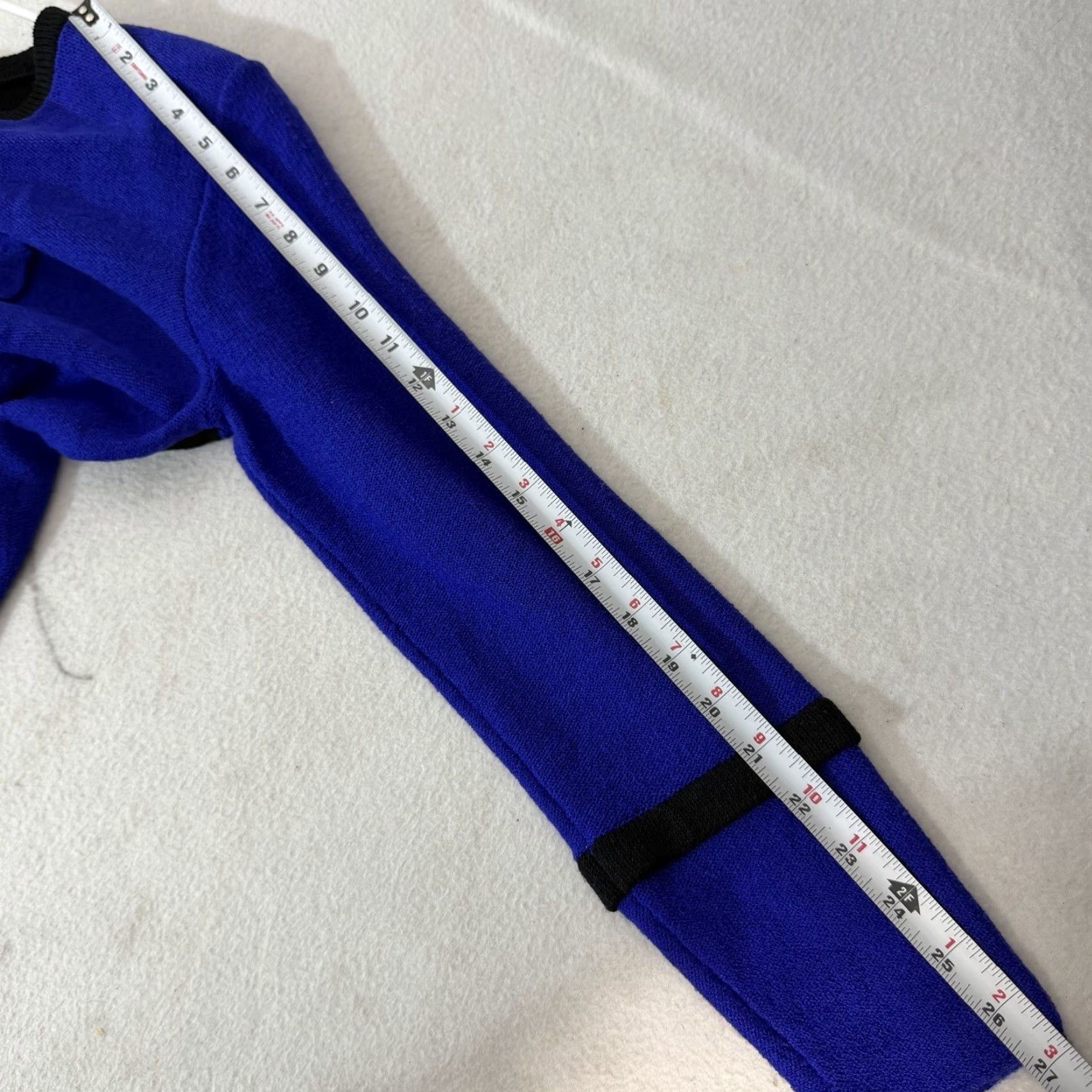 Vintage VINTAGE Steve Fabrikant Sweater Dress Cardigan Knit Wool Blend Blue Black Sz S Womens Size S / US 4 / IT 40 - 4 Thumbnail