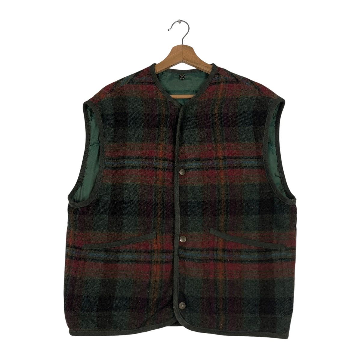 Japanese Brand 🔥VINTAGE WOOL VEST CHECK TARTAN DESIGN HENRY COTTON ITALY Size US M / EU 48-50 / 2 - 1 Thumbnail