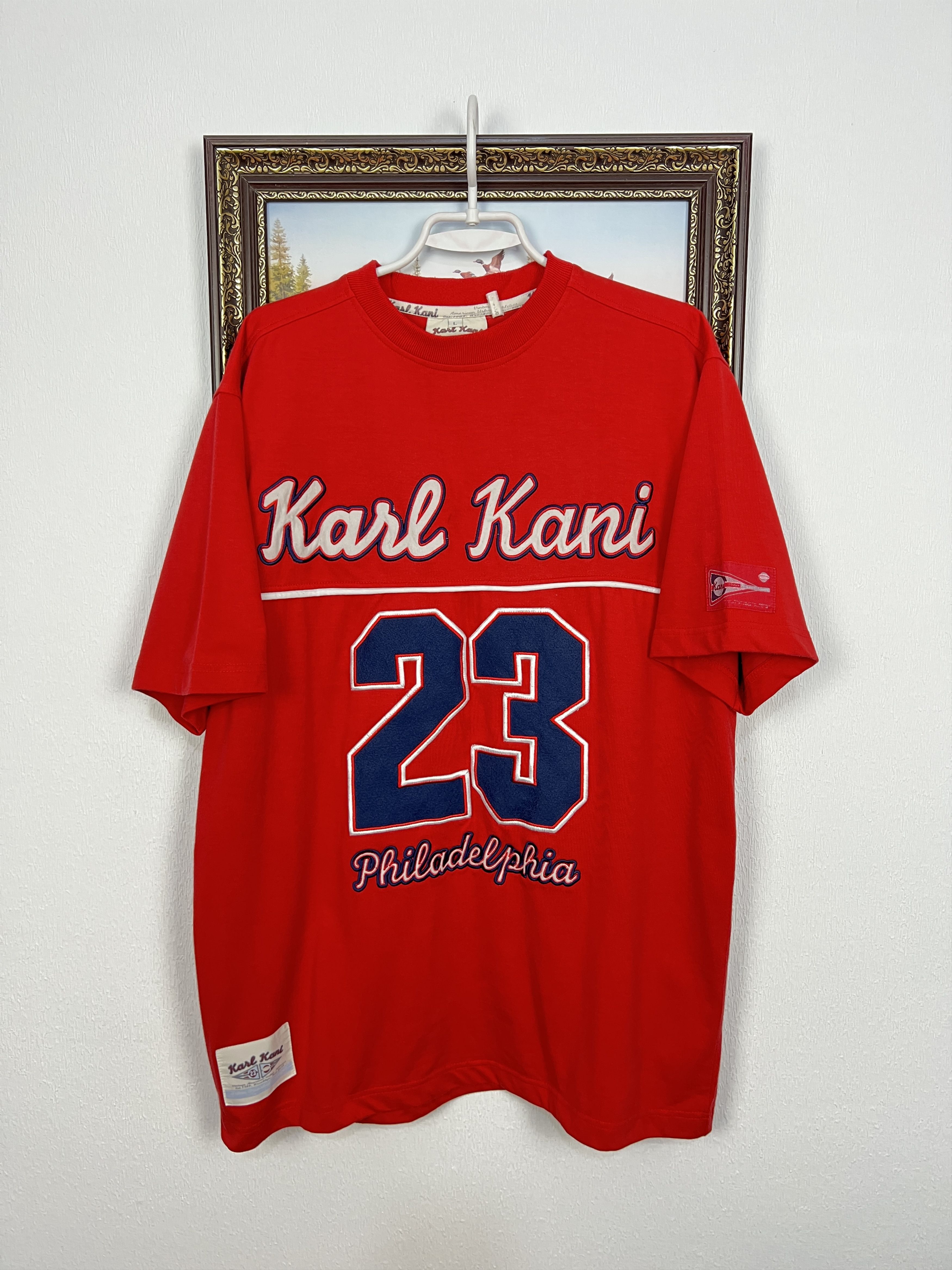 Karl Kani Vintage Karl Kani Baseball Jersey Hip Hop Rap Philadelphia Size US L / EU 52-54 / 3 - 1 Thumbnail