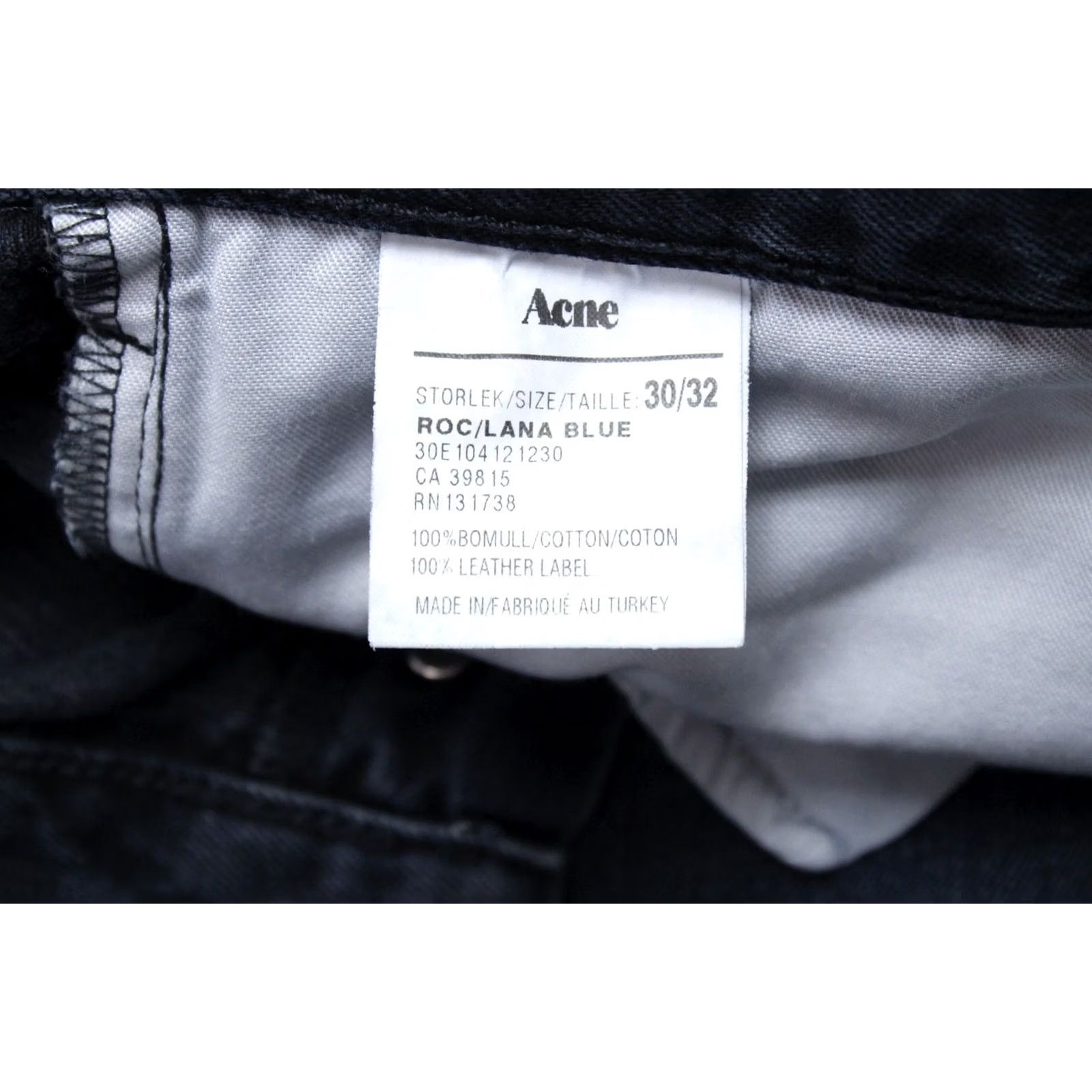 Denime ACNE Jeans Roc/Lana Blue Men's W30/L32 Slim Fit Whiskers Faded Denim Size US 30 / EU 46 - 6 Thumbnail