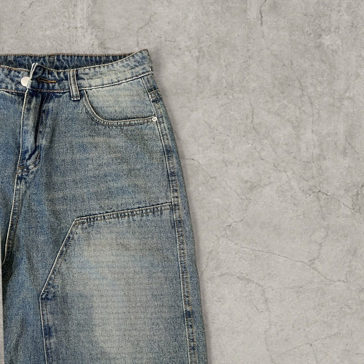 Japanese Brand Wide leg Japanese style jorts shorts in blue. Size S/M Size US 32 / EU 48 - 3 Thumbnail
