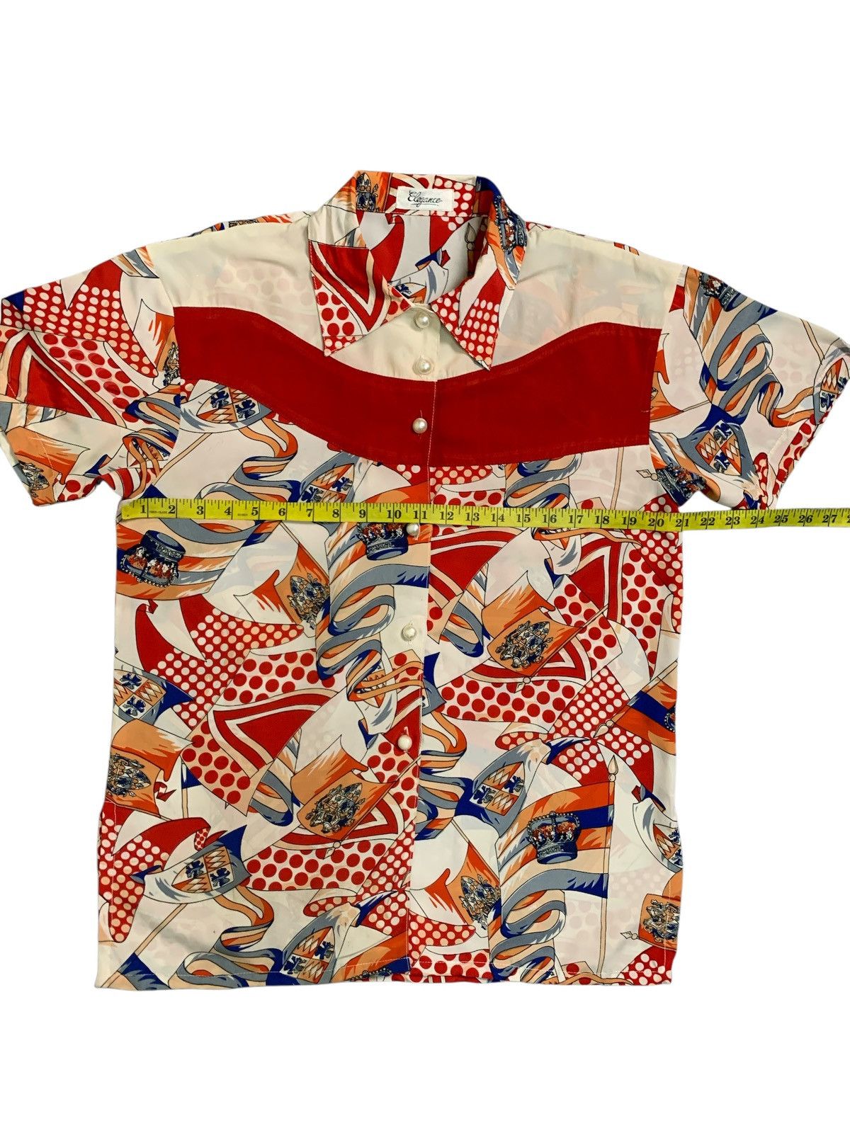 Hardcore Elegance Rare Design Vintage Elegance Short Sleeve Blouse Size M / US 6-8 / IT 42-44 - 5 Thumbnail