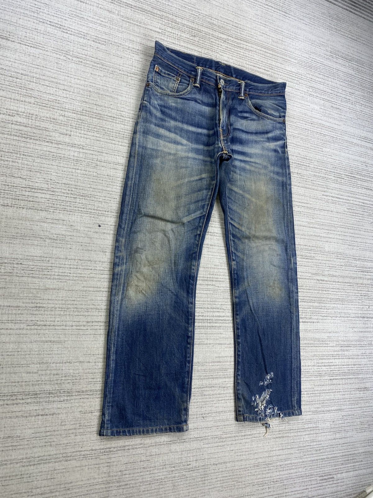 Levi's Vintage Levi’s 502 Distressed Denim Jeans Size US 33 - 3 Thumbnail
