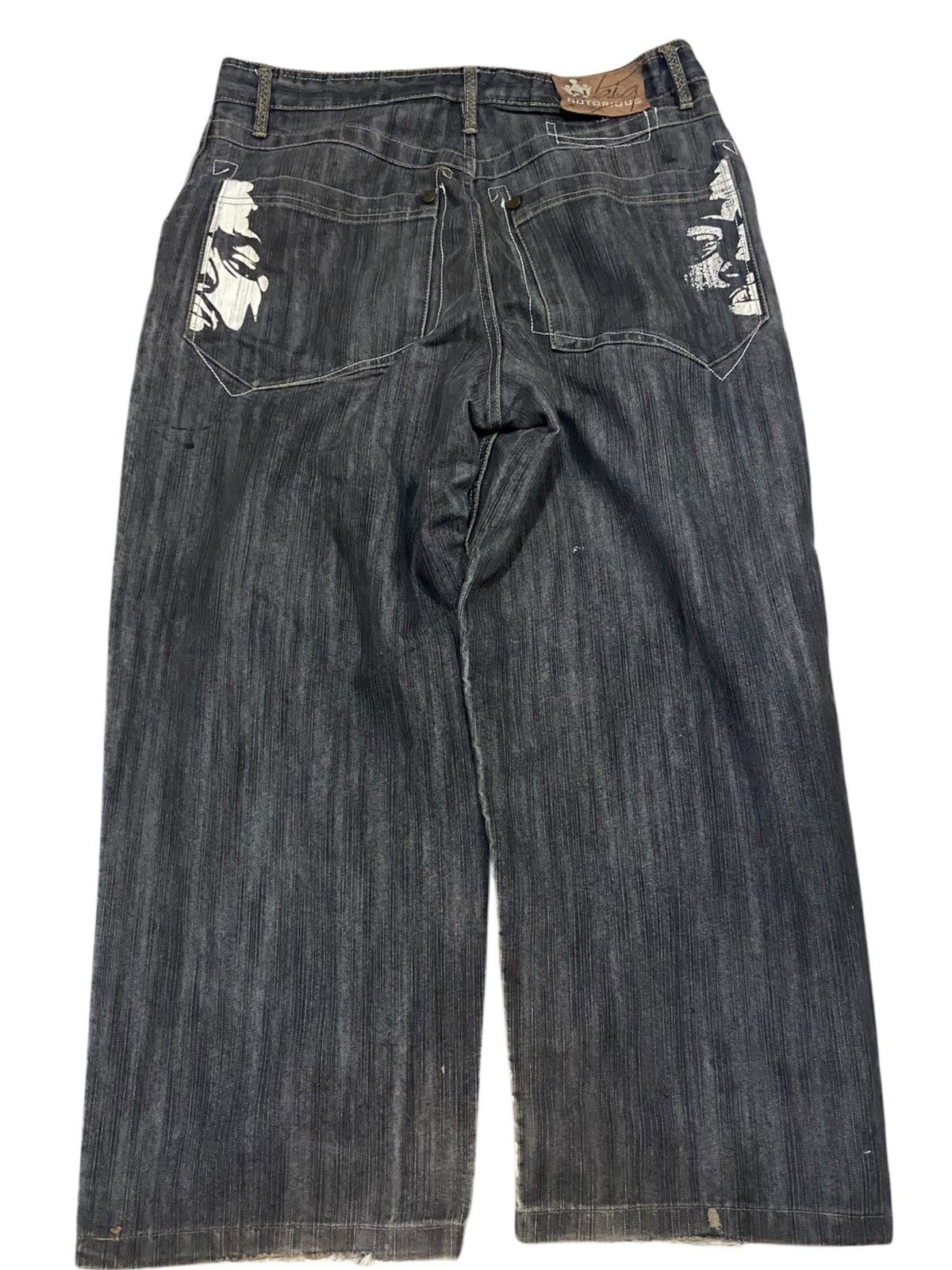 Rap Tees × Vintage Vintage Notorious BIG Jeans Mens 34x30 Black Denim Baggy Fit Size US 34 / EU 50 - 11 Thumbnail