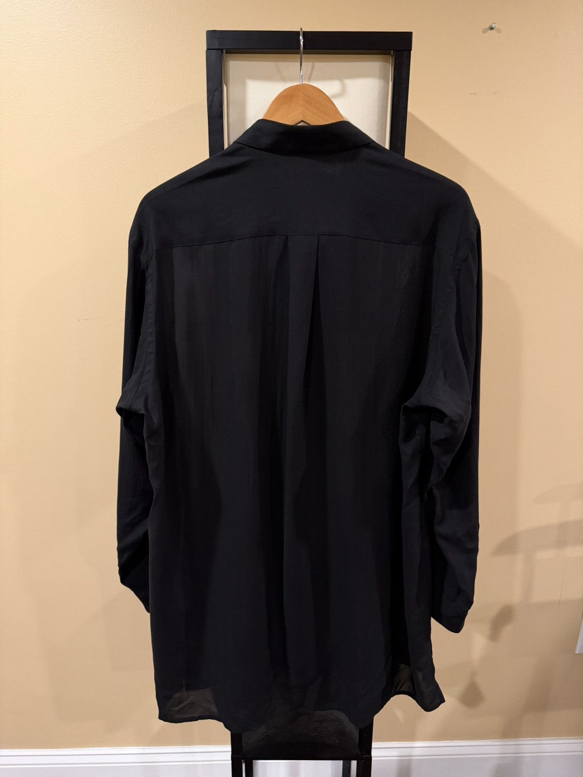 Yohji Yamamoto Yohji Yamamoto Gray Flower / Floral Black Button Up Shirt Size US M / EU 48-50 / 2 - 2 Thumbnail