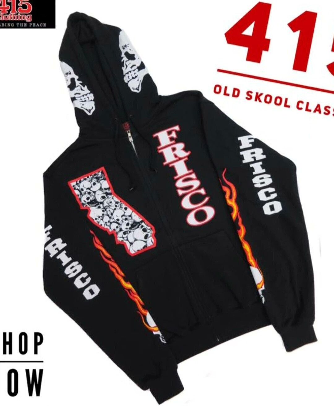 FrizmWORKS Vintage Frisco 415 Biker Zip Hoodie Size US M / EU 48-50 / 2 - 1 Thumbnail