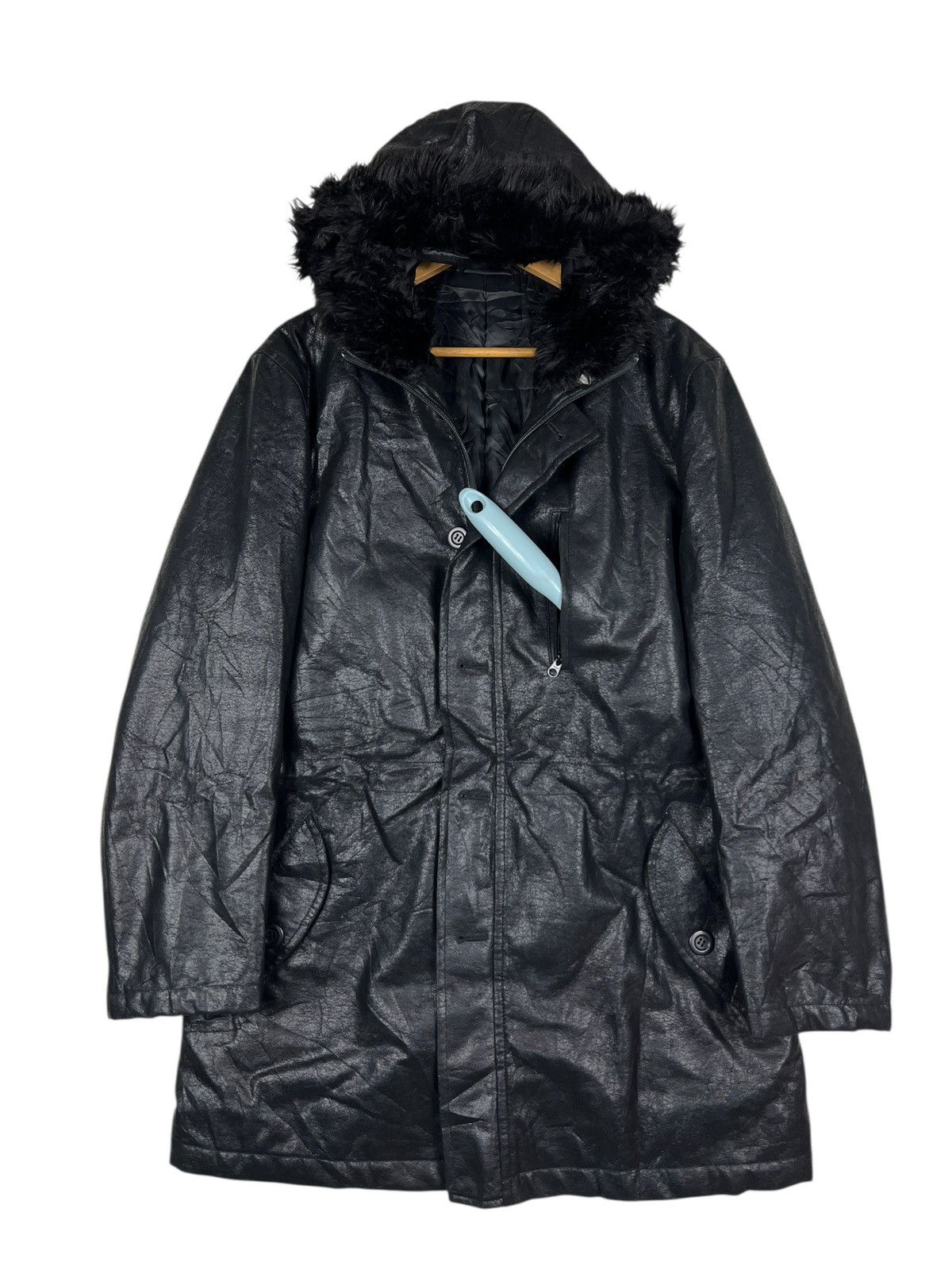Comme Ca Ism 🔥 Comme ca Ism Faux Fur Trim Coated Jacket Size US M / EU 48-50 / 2 - 1 Thumbnail
