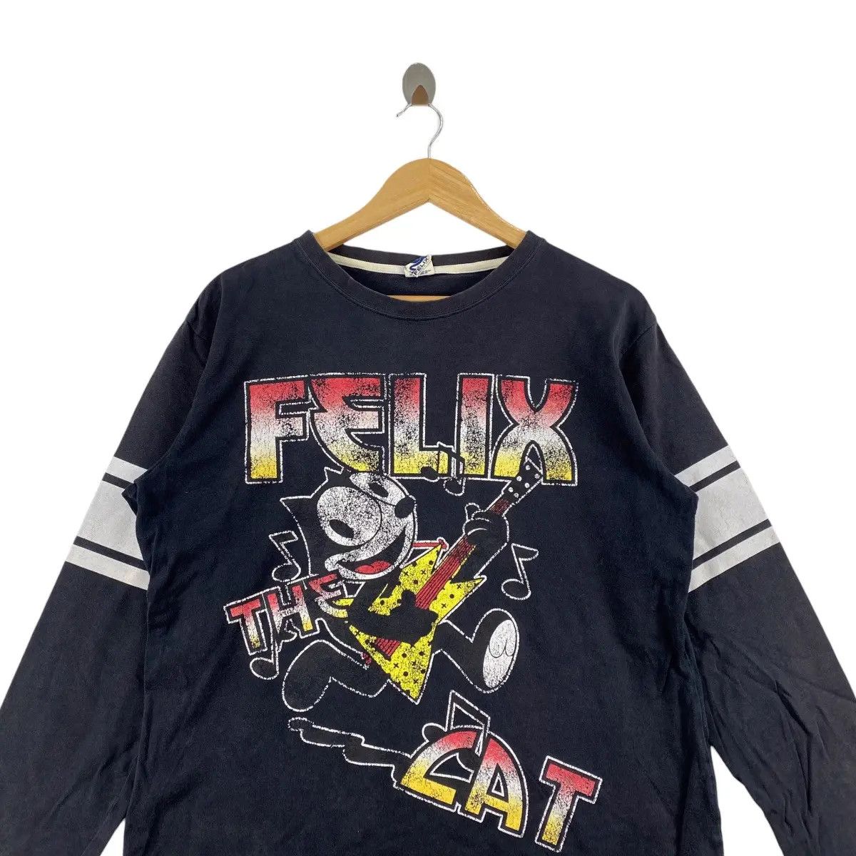 Vintage FELIX THE CAT x KISS Band Rock Roll Cartoon Tee Shirt Size L / US 10 / IT 46 - 2 Thumbnail