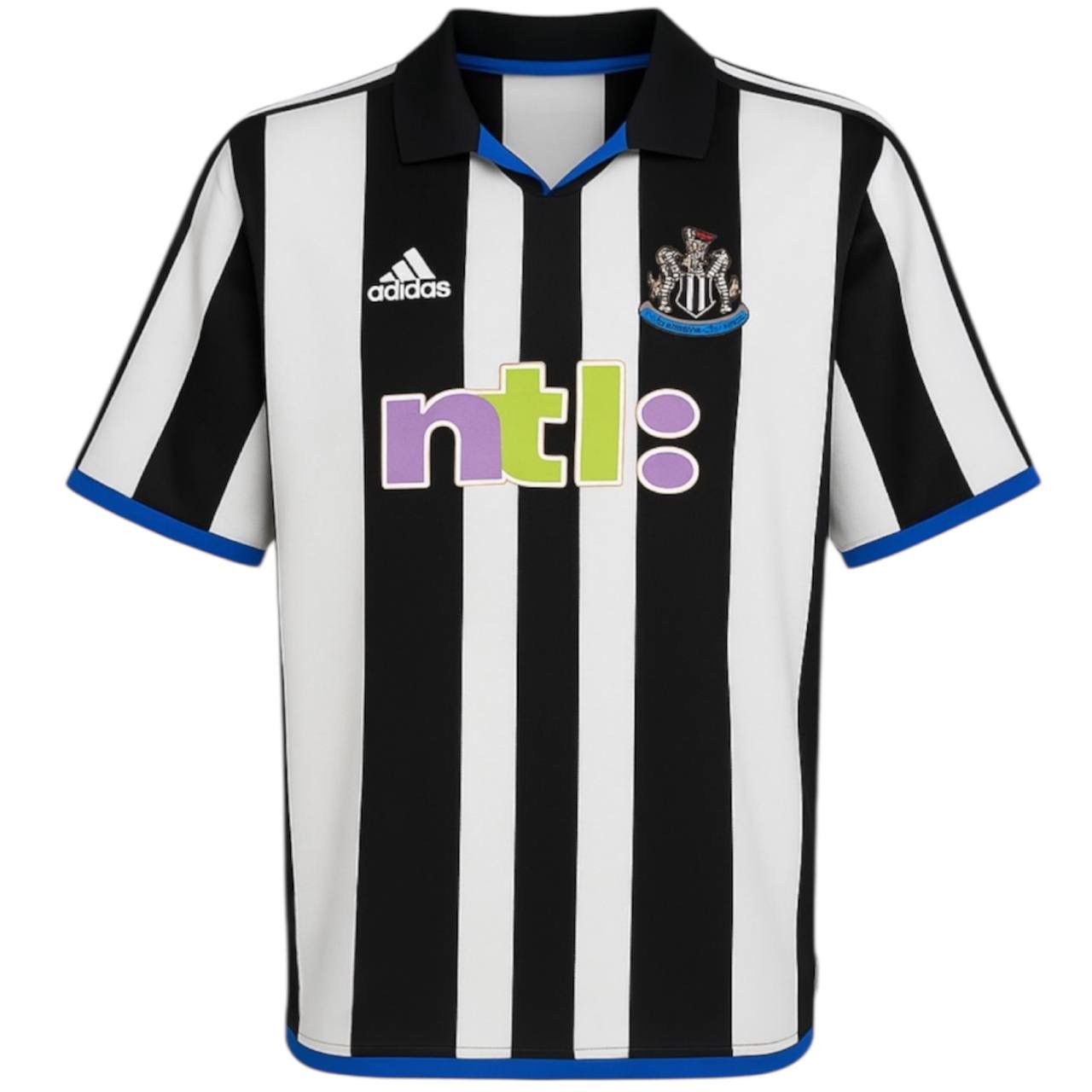 Adidas 2000/01 NEWCASTLE UNITED HOME SOCCER JERSEY FOOTBALL SHIRT L Size US L / EU 52-54 / 3 - 1 Thumbnail