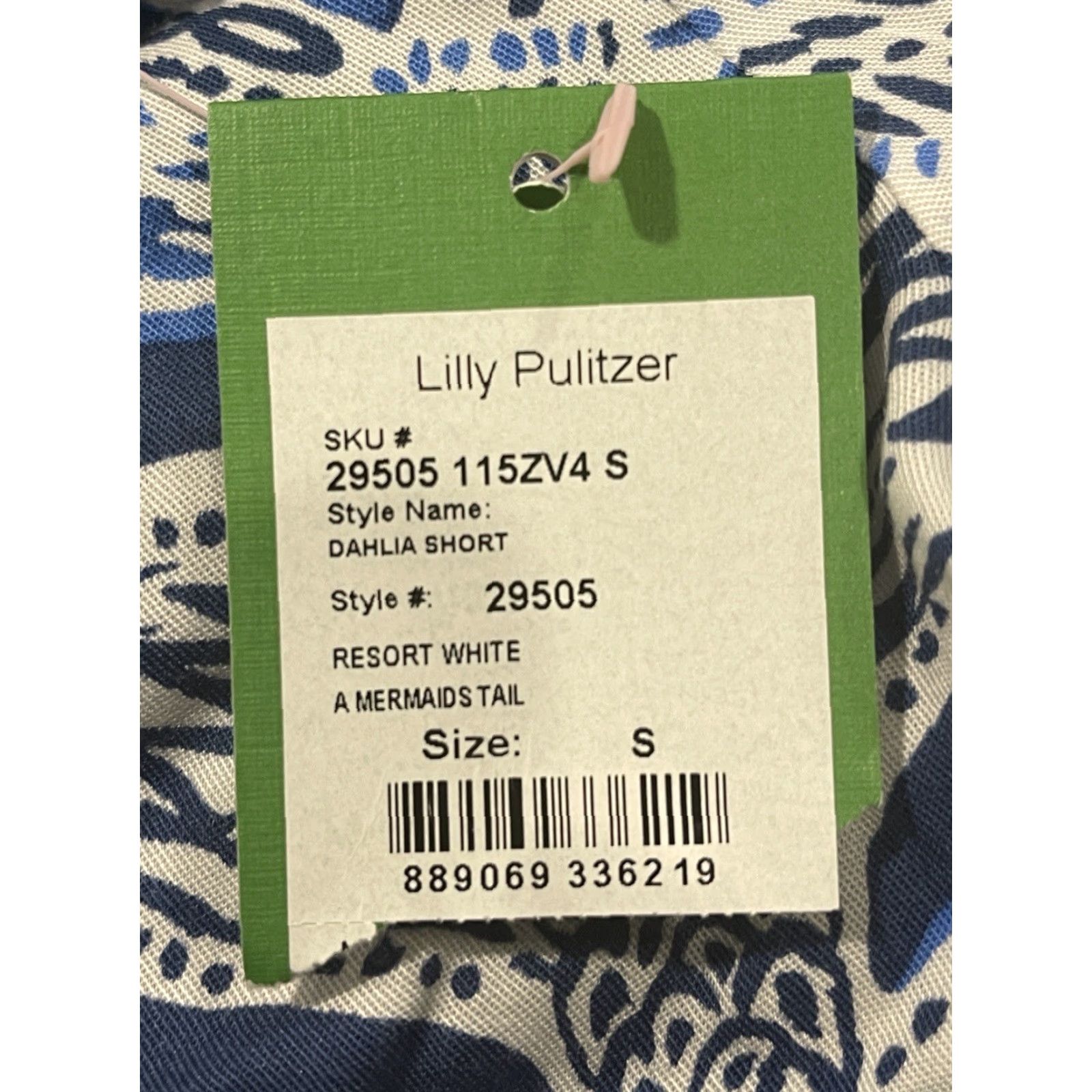 Lilly Pulitzer Lilly Pulitzer Shorts Women Small Dahlia Mermaid Blue White Pull On Casual Activewear Party/Cocktail Travel Size 28" / US 6 / IT 42 - 2 Thumbnail