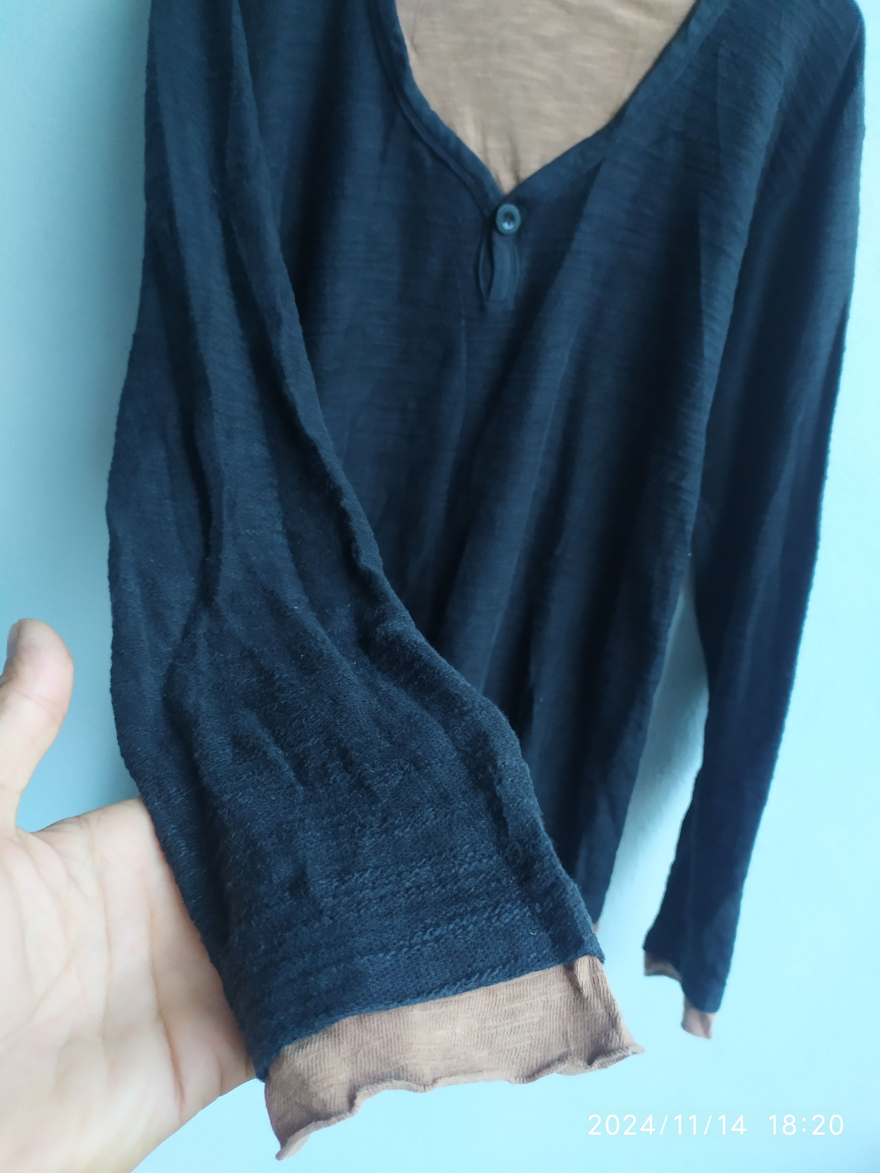 If Six Was Nine × Japanese Brand × KMRii Dope.h Distressed Layer long sleeve Ifsix Lgb Style Size US M / EU 48-50 / 2 - 2 Thumbnail