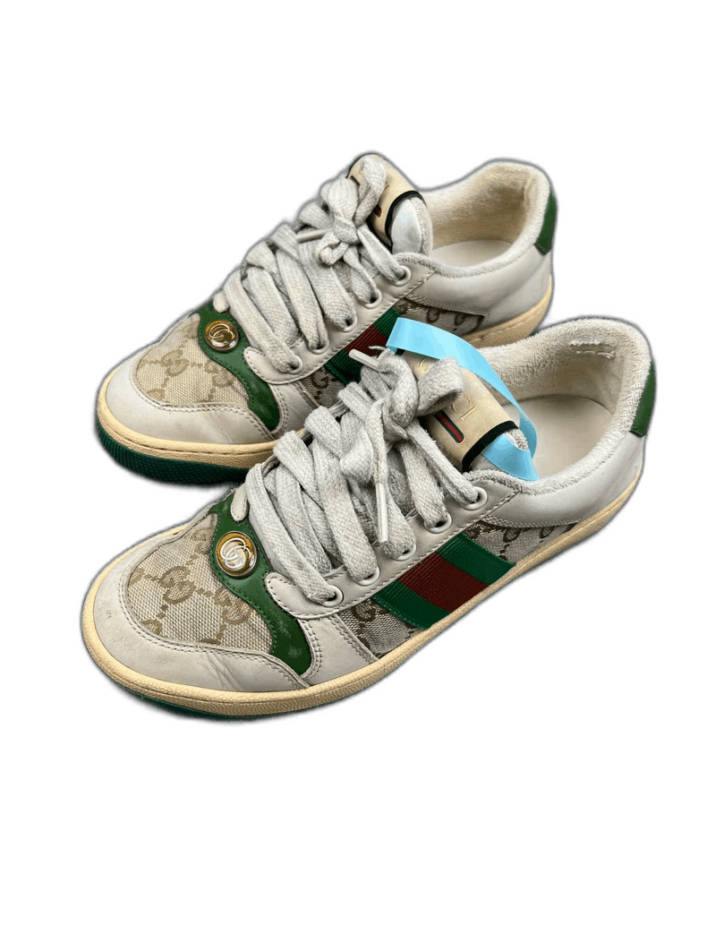 Gucci Gucci Vintage Sneakers with Green and Red Stripes Size US 5 / EU 37 - 1 Thumbnail