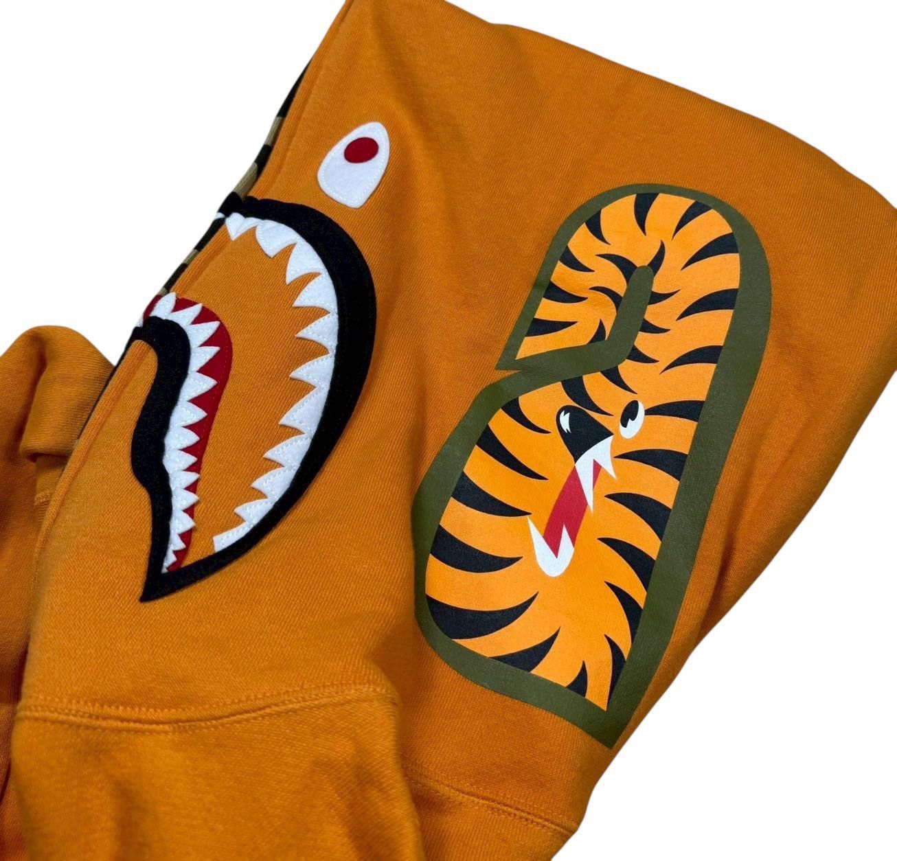 Bape BAPE Shark Full Zip Hoodie Orange Size US L / EU 52-54 / 3 - 3 Thumbnail
