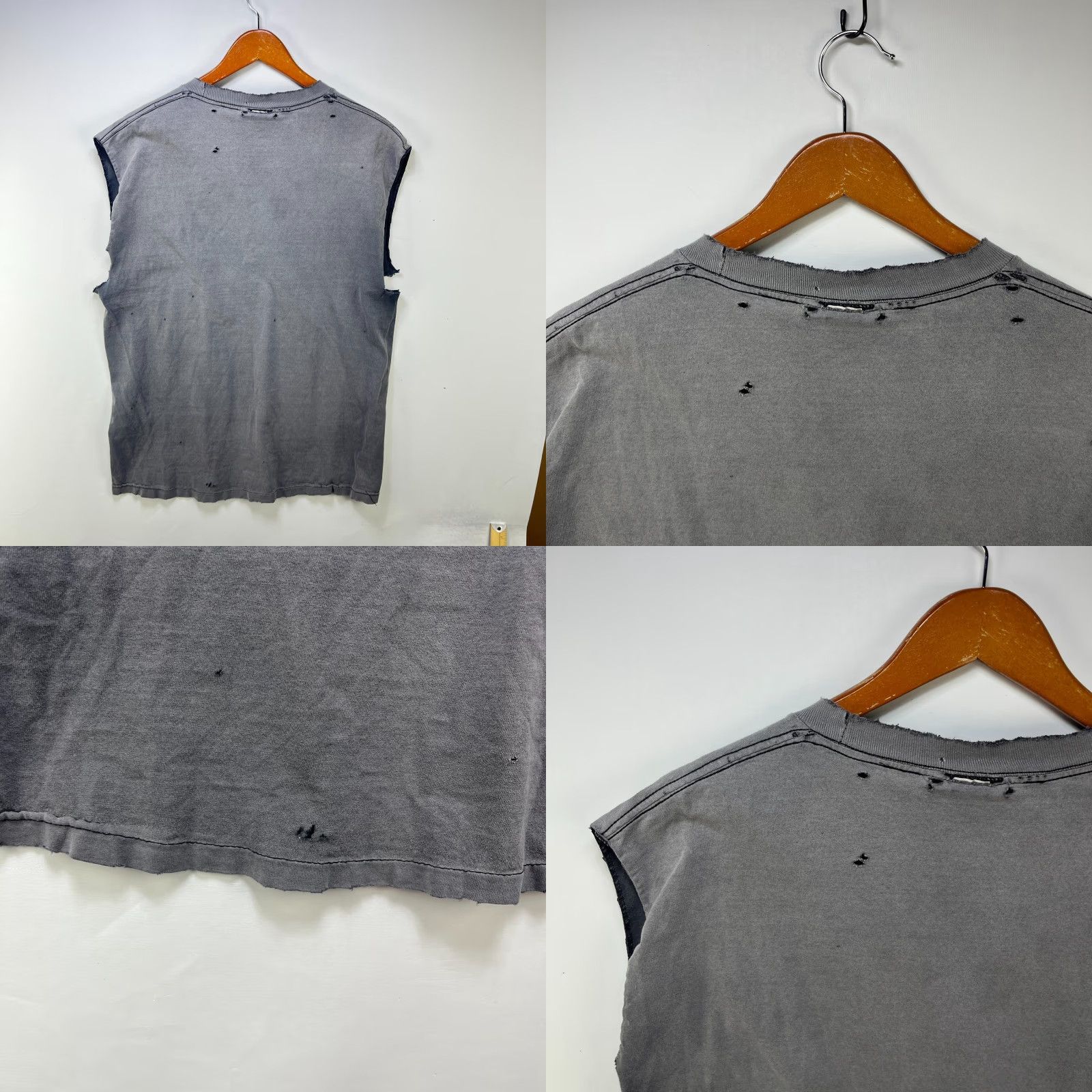 Vintage VINTAGE 90s Sun Faded Skull Choppers Flames Shirt XL Mens T-Shirt Black Size US XL / EU 56 / 4 - 8 Thumbnail