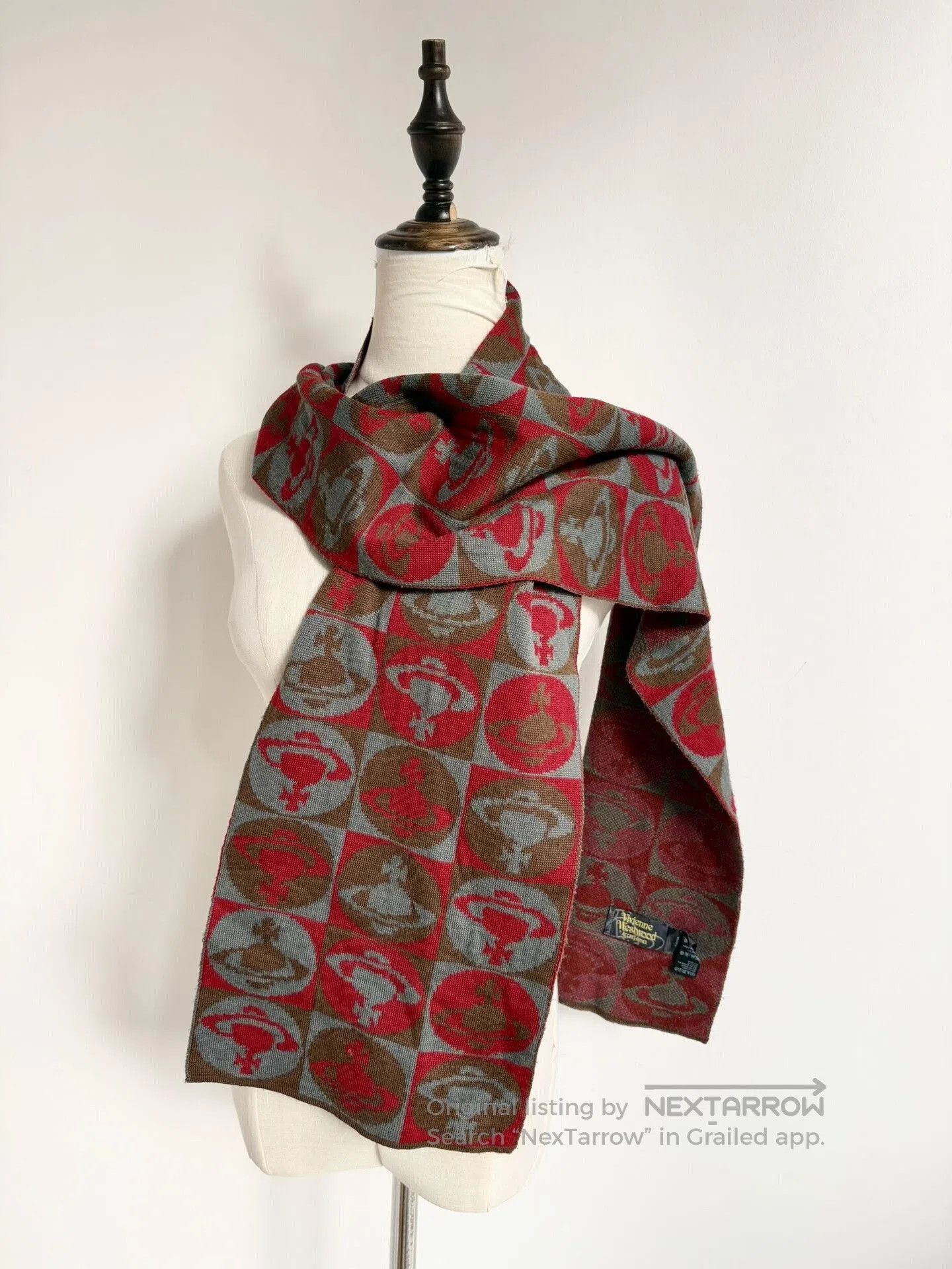 Vivienne Westwood Vivienne Westwood Saturn Logo Knit Scarf. Size ONE SIZE - 3 Thumbnail