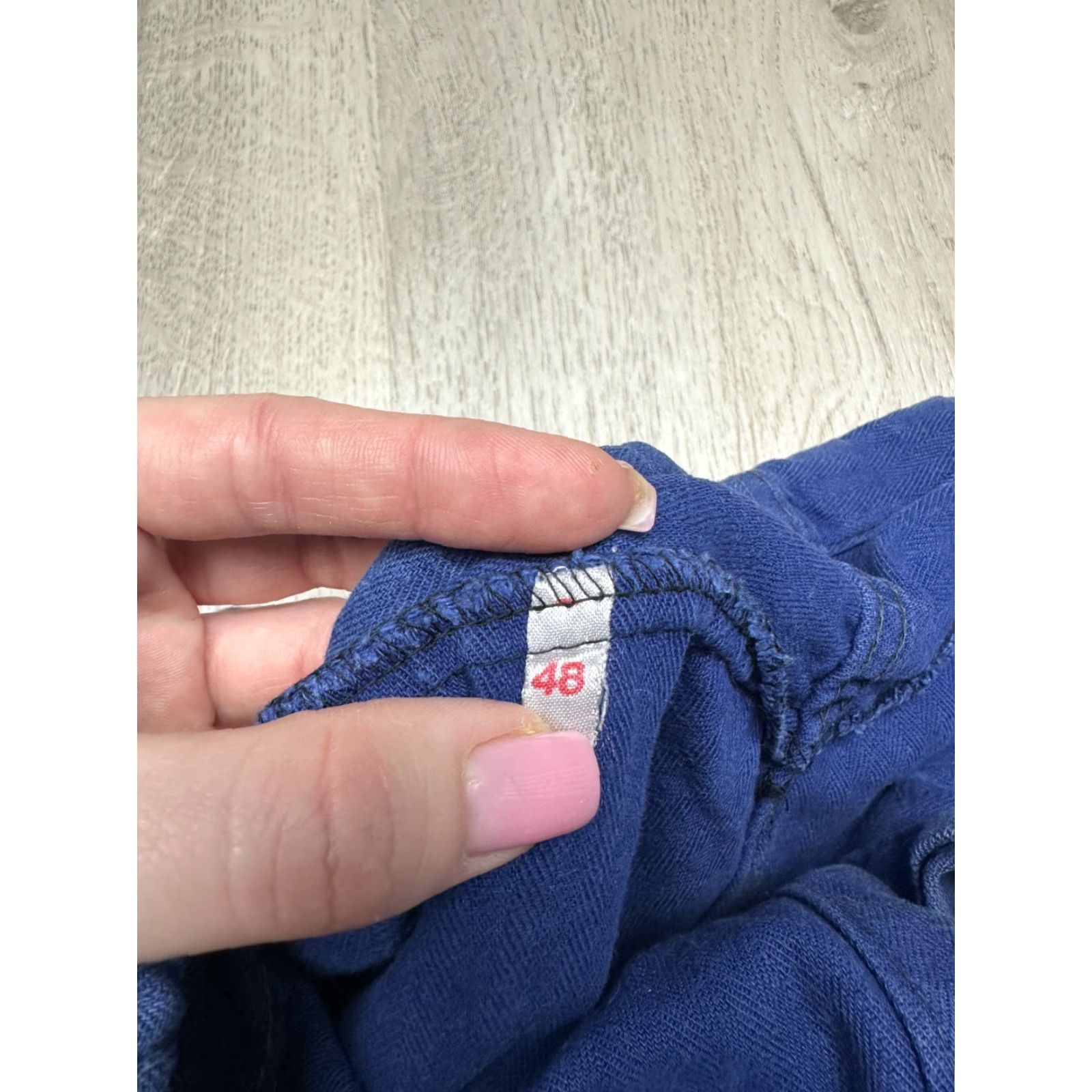 Vintage VINTAGE Le Laboureur Workwear Pants Men Vintage Sanfor Distressed Blue Cotton 32x30 Inseam 30 24 cm Waist 44 cm Waist band 44 cm 48 32 100 cm etc Size US 32 / EU 48 - 7 Thumbnail