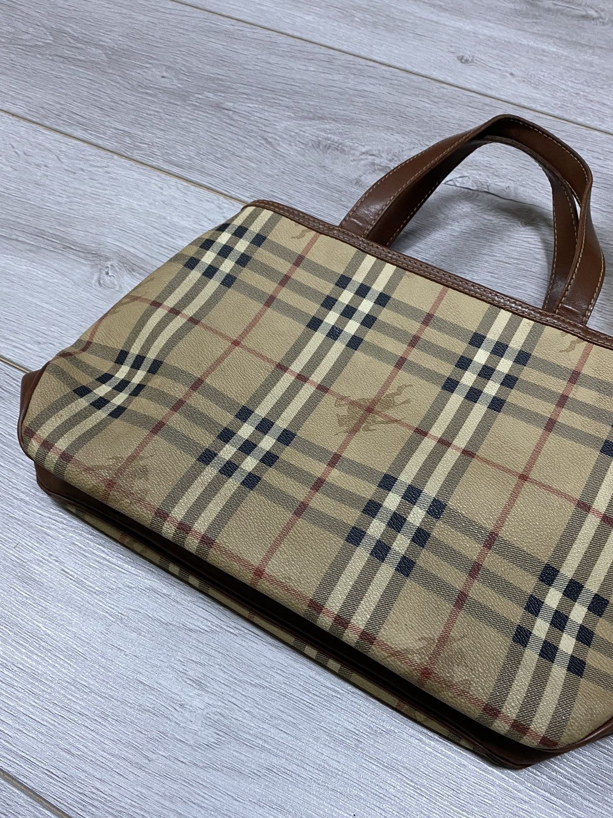 Burberry Burberry vintage nova check leather canvas bag Size ONE SIZE - 12 Thumbnail