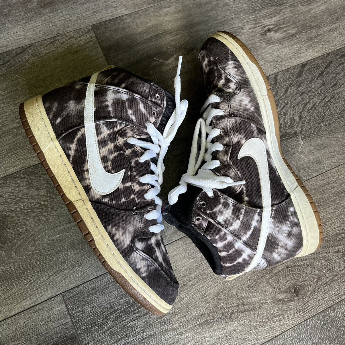 Nike Nike SB Dunk High Tye Dye Black White Shoes Men’s 313171-023 Size US 10 / EU 43 - 1 Thumbnail