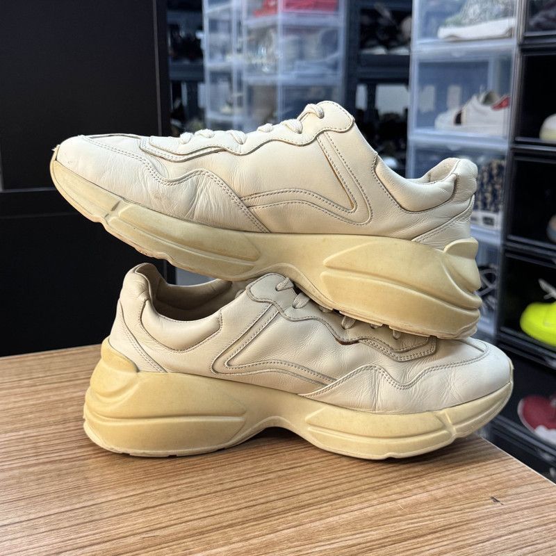 Gucci Gucci Rhyton Logo Chunky Sneakers in Cream Size US 8.5 / EU 41-42 - 8 Thumbnail