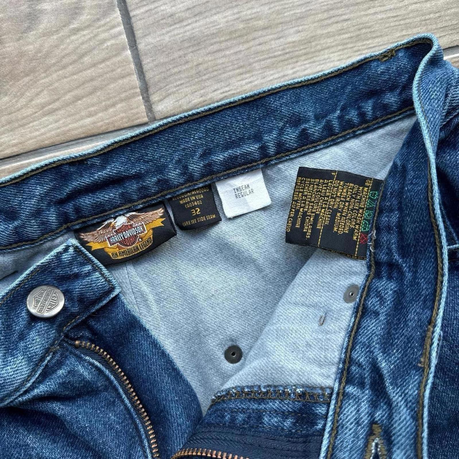 Harley Davidson Y2K Harley Davidson 00s denim jeans Size US 32 / EU 48 - 3 Thumbnail