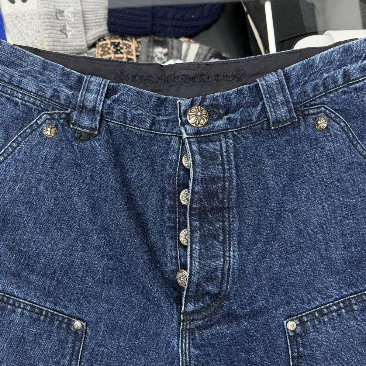 Chrome Hearts Chrome Hearts Double Knee Carpenter Denim Shorts Indigo Size US 33 - 3 Thumbnail