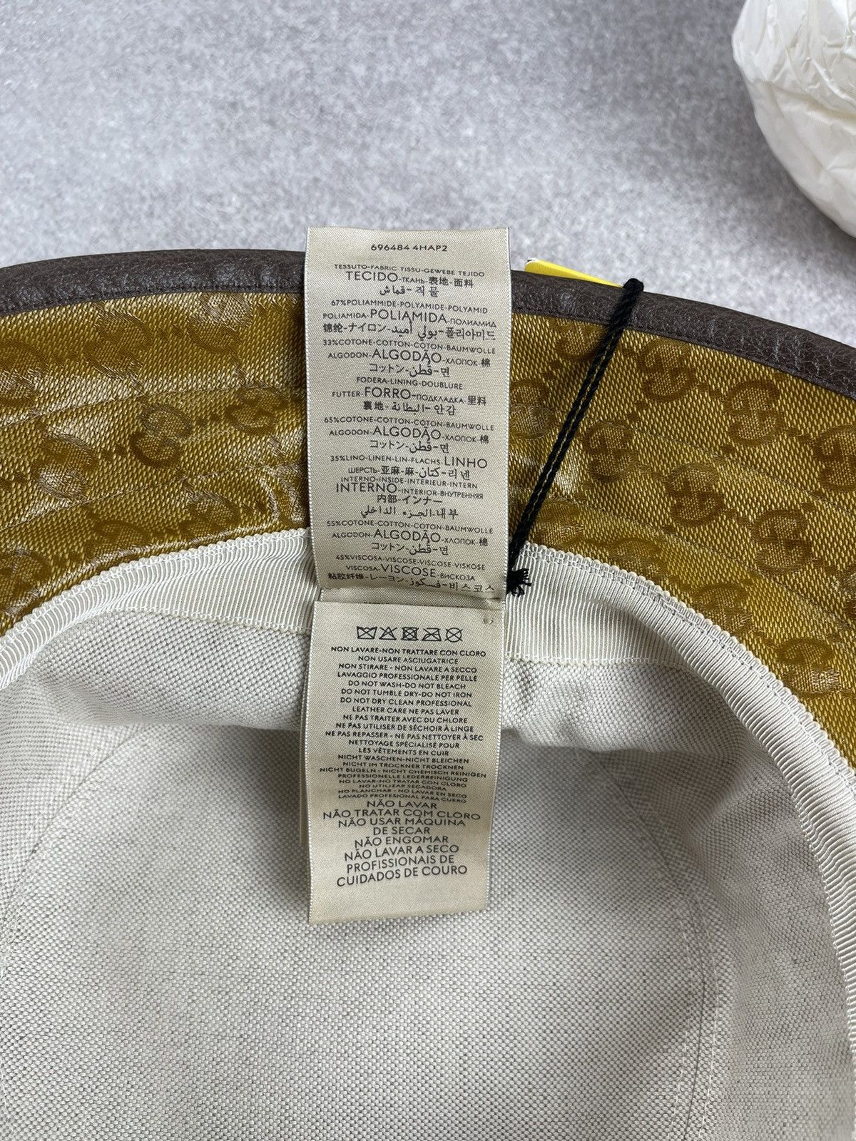 Adidas × Gucci Gucci x Adidas Gg Monogram Bucket Hat Brown Unisex Size ONE SIZE - 13 Thumbnail