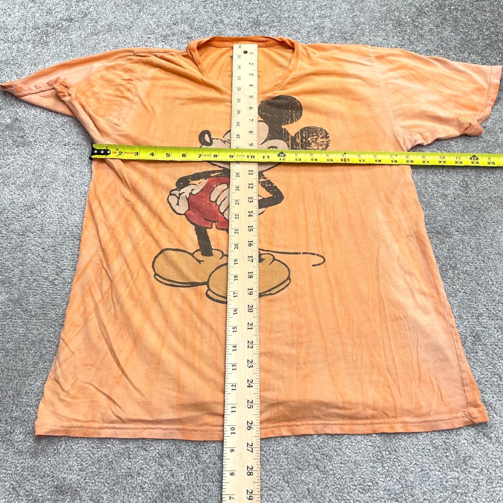 Disney Disney T-Shirt Mens XL Orange Cotton Mickey Mouse 90s Tie-Dye Graphic Crew Neck Short Sleeve Vintage, Disney, Logo, Graphic Print Size US XL / EU 56 / 4 - 5 Thumbnail