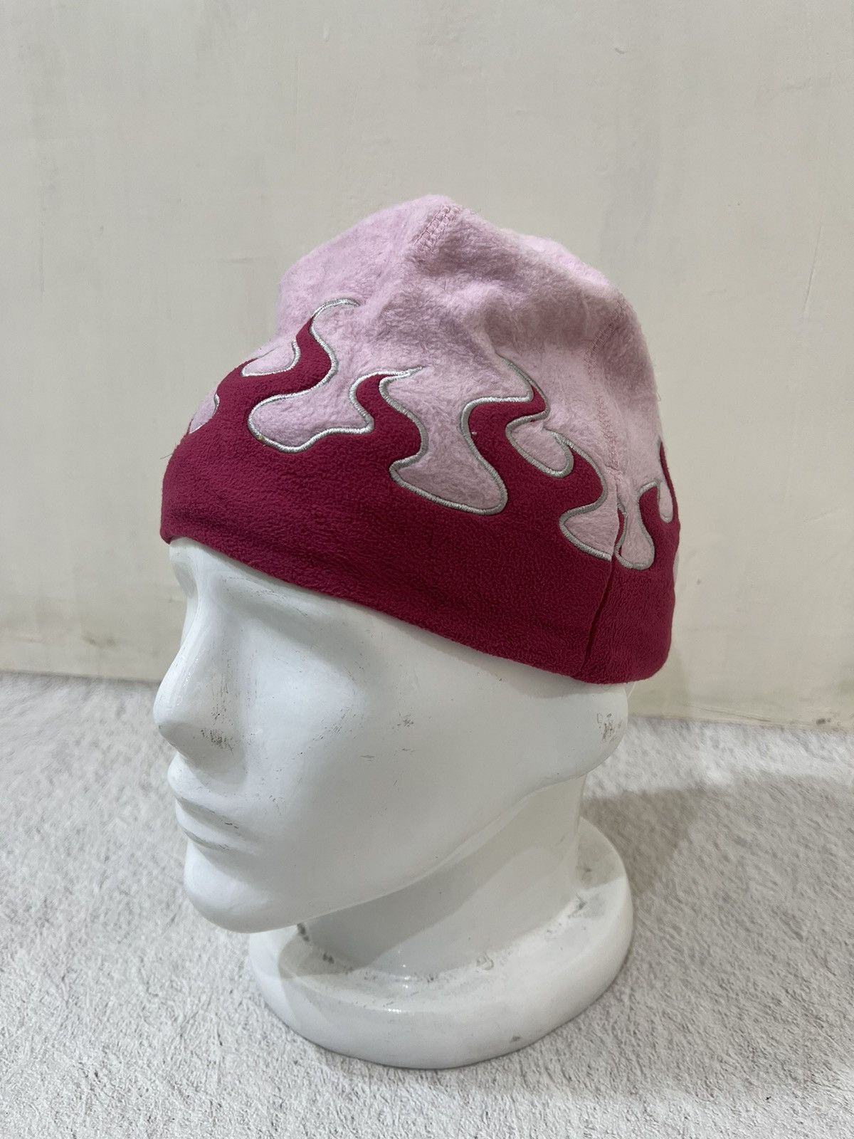 Hysteric Glamour × Undercover 2000s Archival Japanese Ifsix Flame Fleece Polar Beanie y2k Size ONE SIZE - 2 Thumbnail